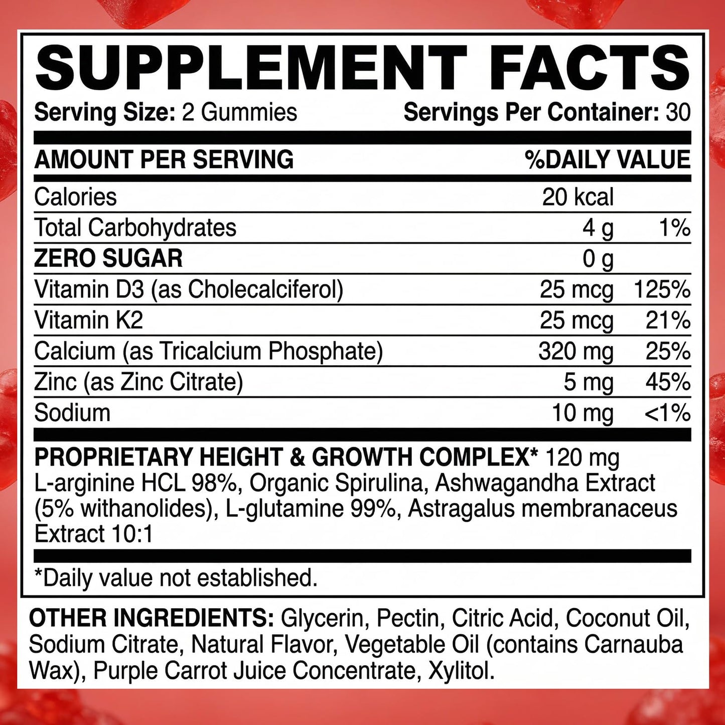 WSJAWH 5-in-1 Growth Gummies, 60 Gummies