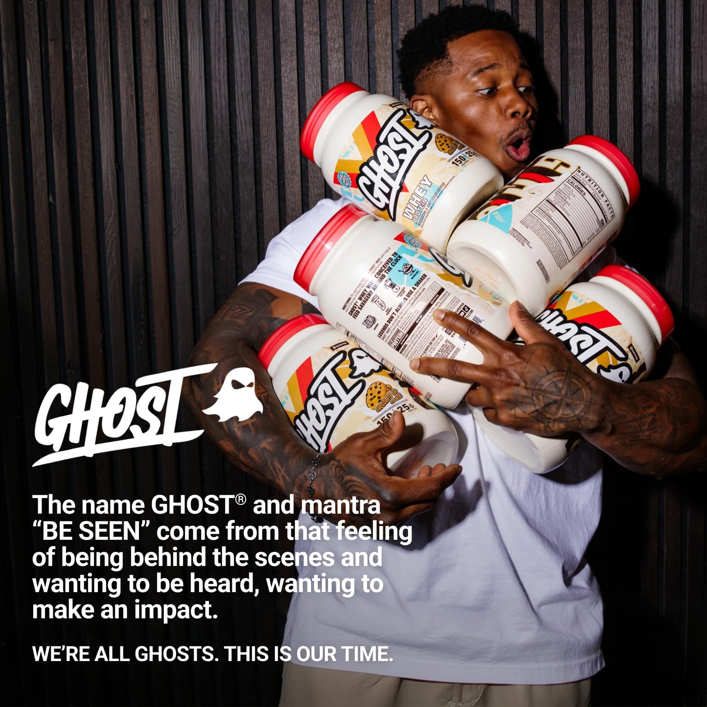 GHOST Whey Protein Powder Chocolate Chip Cookies 35.2 Ounce