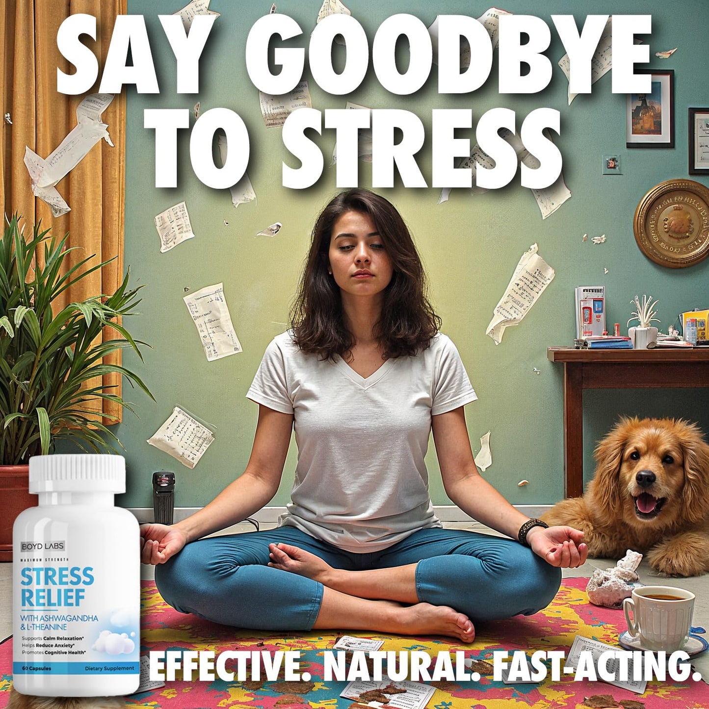 Boyd Labs Stress Relief with Ashwagandha and L-Theanine, 60 Capsules