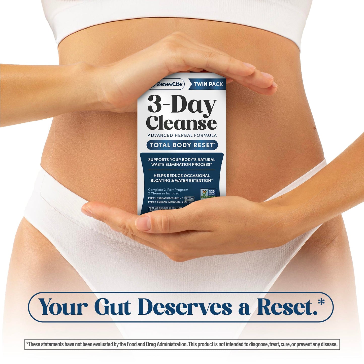 Renew Life 3 Day Cleanse Twin Pack Advanced Herbal Formula 24 Capsules