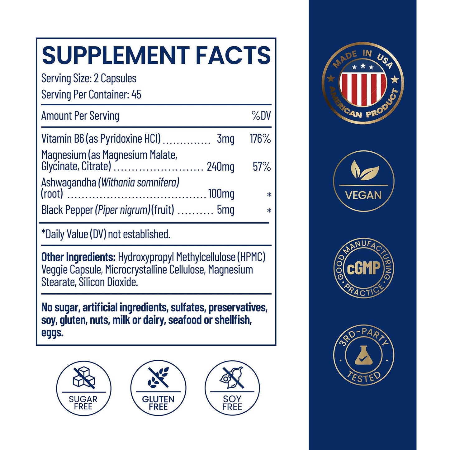 NEUMINA Magnesium Ashwagandha Glycinate Capsule, 90 Capsules