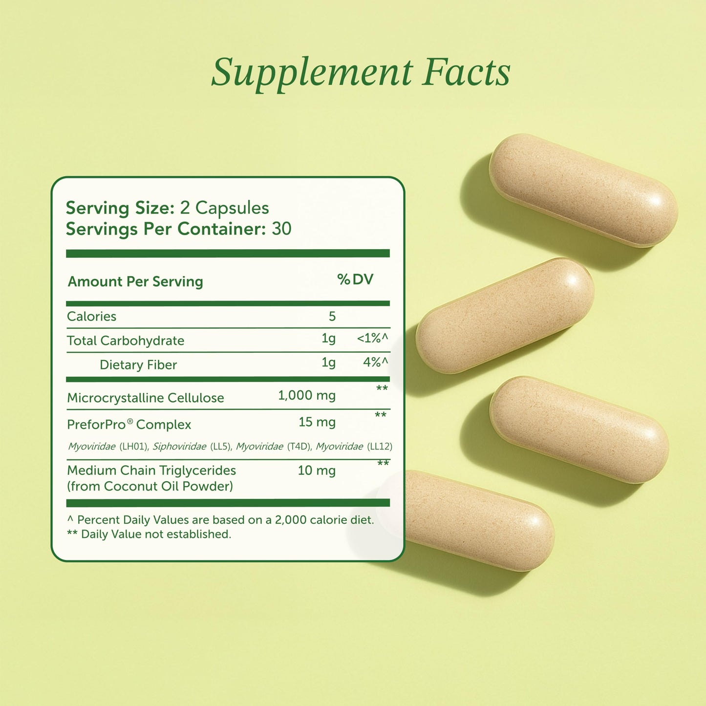 Vitamin Bounty Prebiotic Capsules PreforPro® Prebiotics, 60 Vegan Capsules