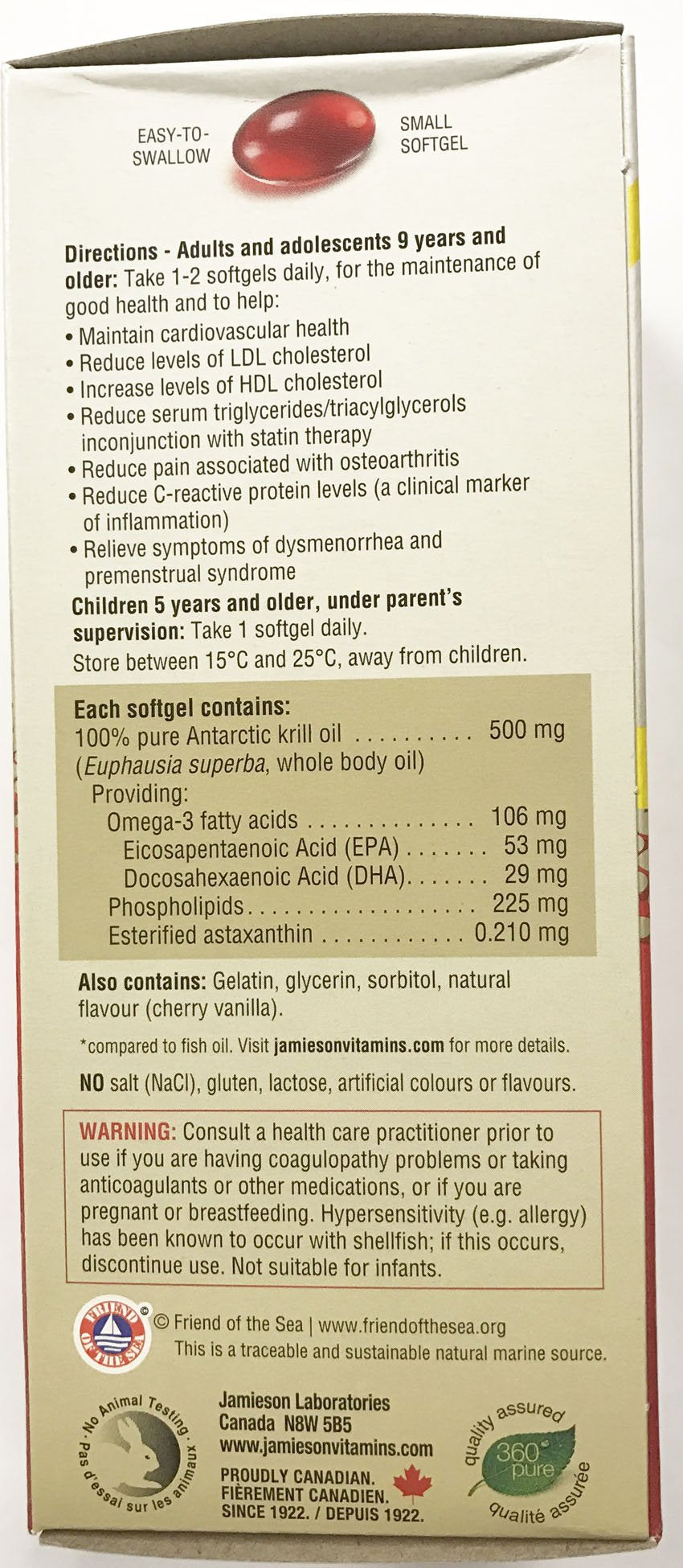 Omega Complete Extra Strength Super Krill 500 mg Softgels, 100 Softgels