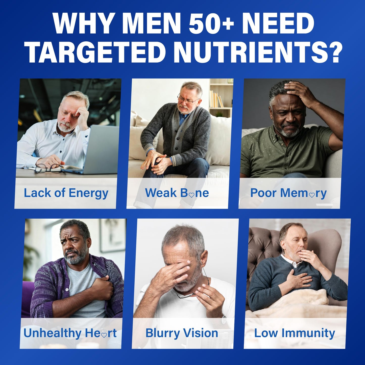Fissuraty Multivitamin Gummies for Men 50+ Sugar Free Methylated Multivitamin, 120 Gummies