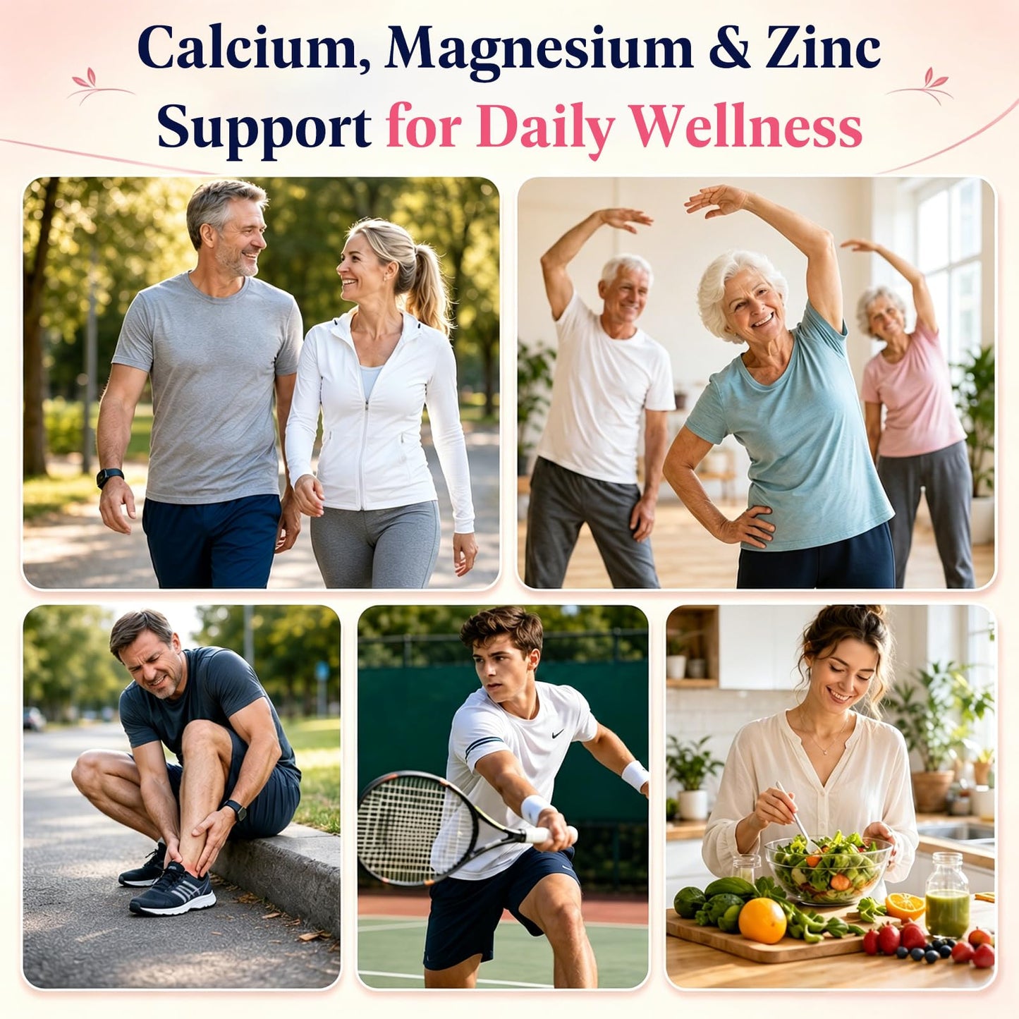 ZIPINKJ Calcium Citrate Gummies 1200mg with Vitamin D3 Sugar-Free, 120 Gummies