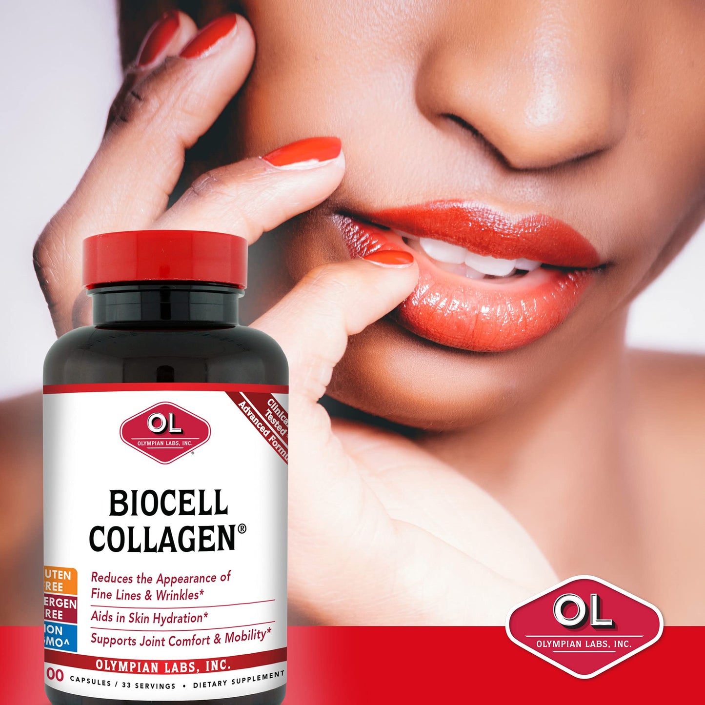 Olympian Labs Biocell Collagen II 1500mg Supplement Capsules, 300 Count