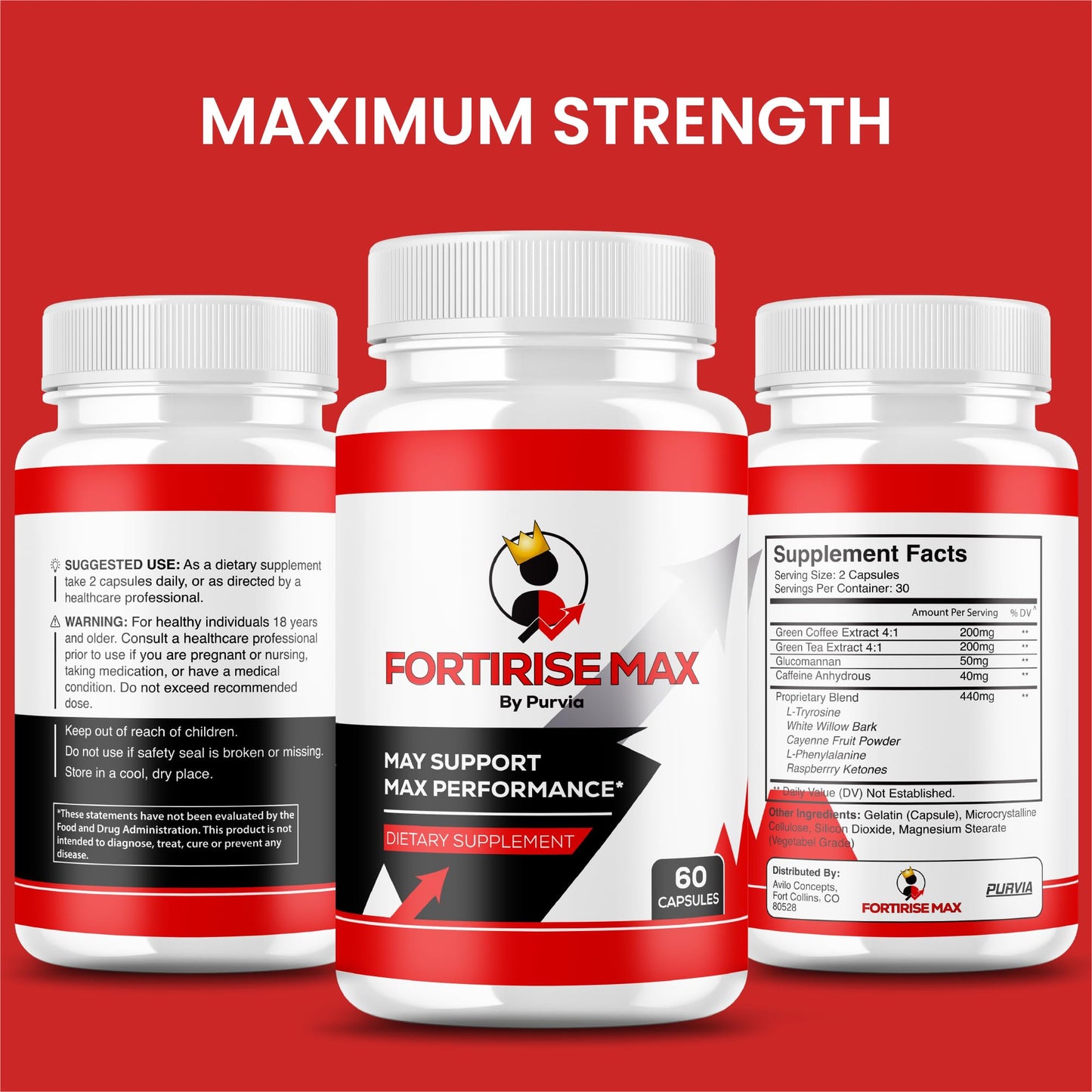 Purvia Fortirise Max Capsules, 60 Count
