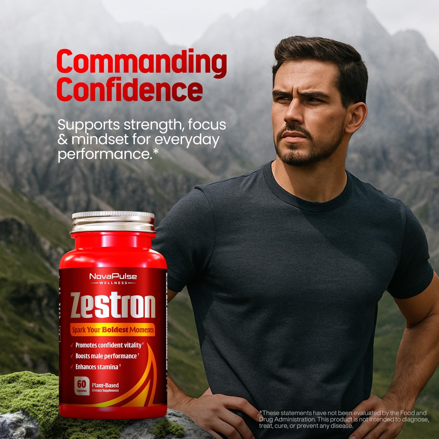 NovaPulse Wellness Male Enhancing Supplement Capsule, 60 Capsules