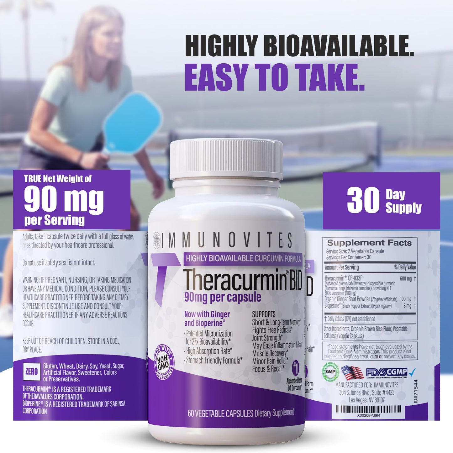 IMMUNOVITES Theracurmin BID 300mg Capsules 60 Count