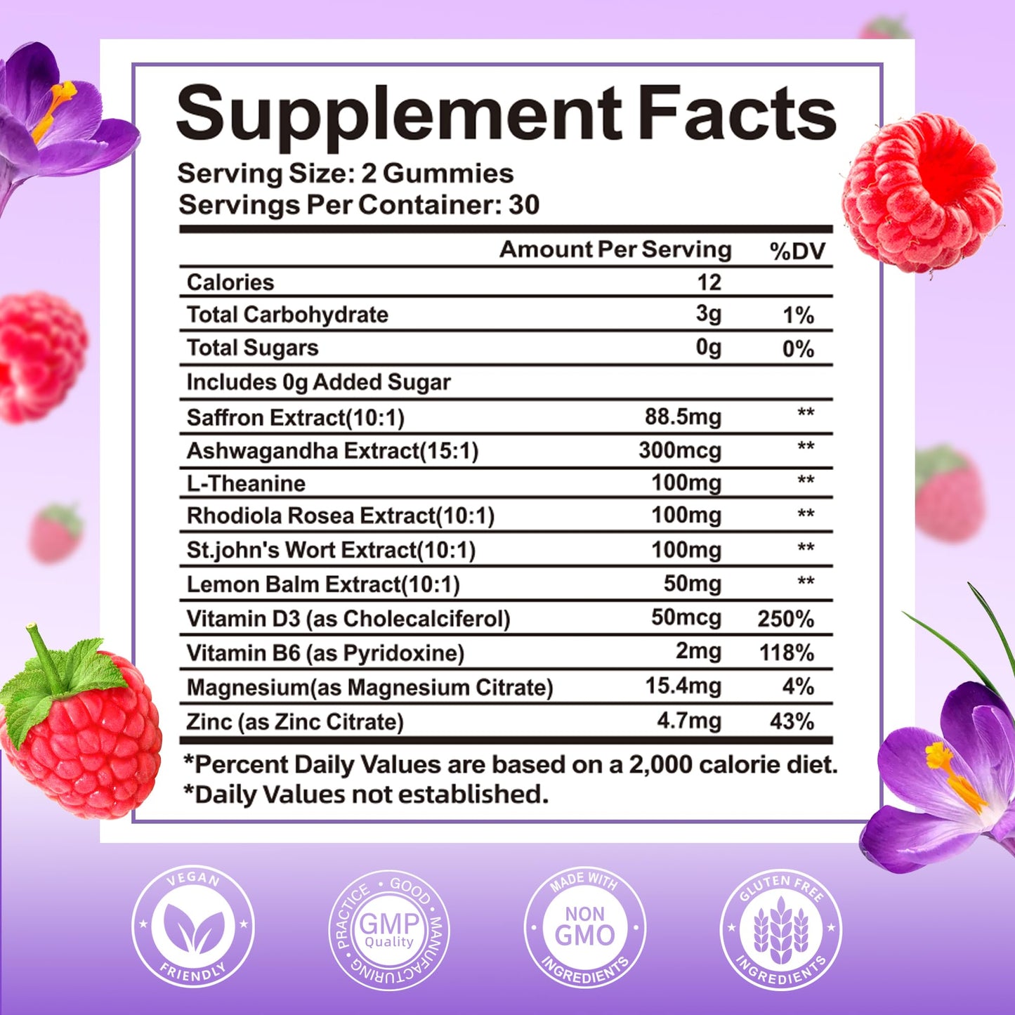 Wordln Saffron Gummies 60 Count