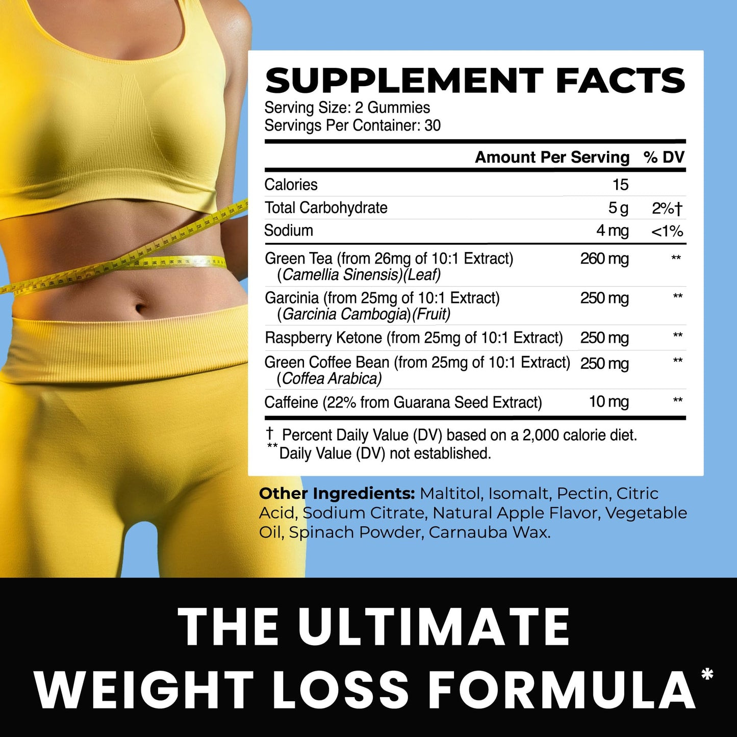 Nobi Nutrition Morning Fat Burn Gummies & Testosterone Booster Supplement, Fat Burner & Metabolism Support with Green Tea & Raspberry Ketones, Appetite Suppressant & Energy Support, 120 Gummies