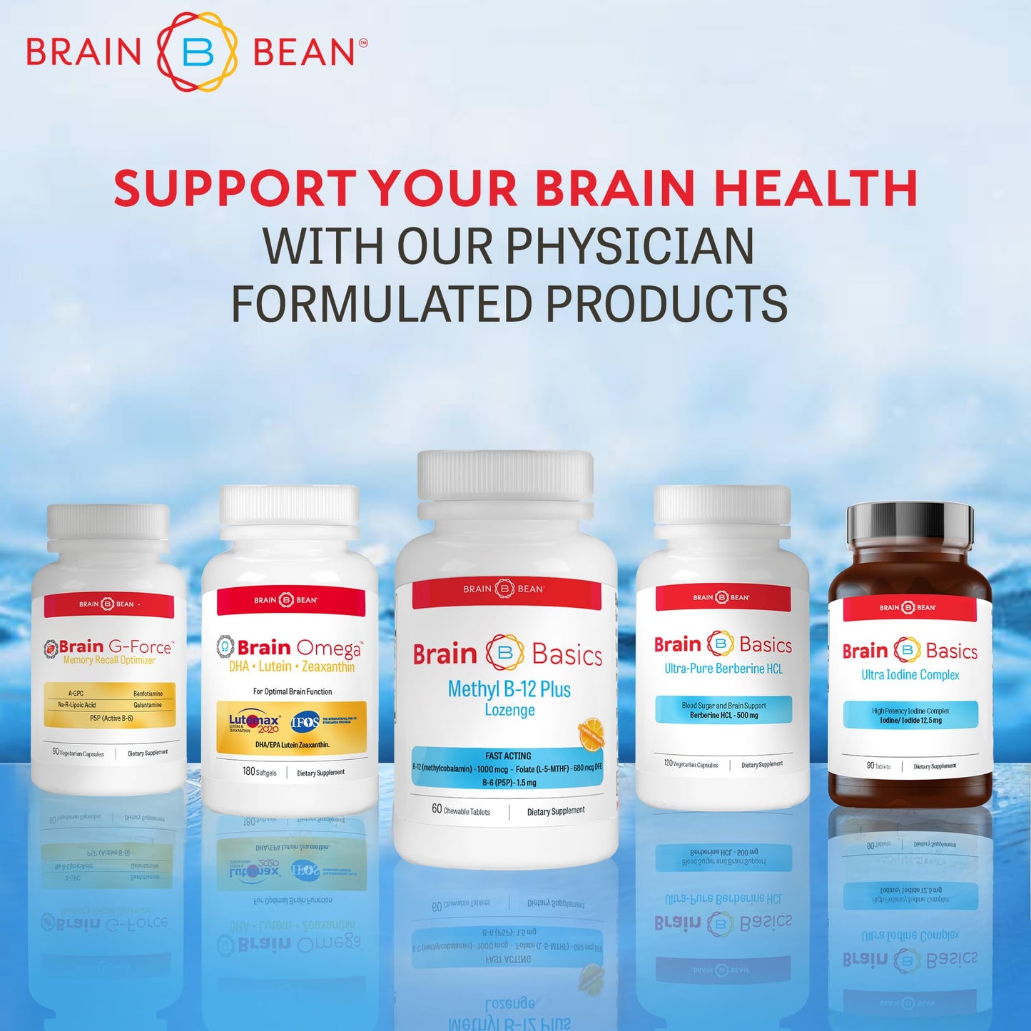Brain Bean Extra Strength Methyl B-12 & Methyl Folate Tablet, 60 Tablets