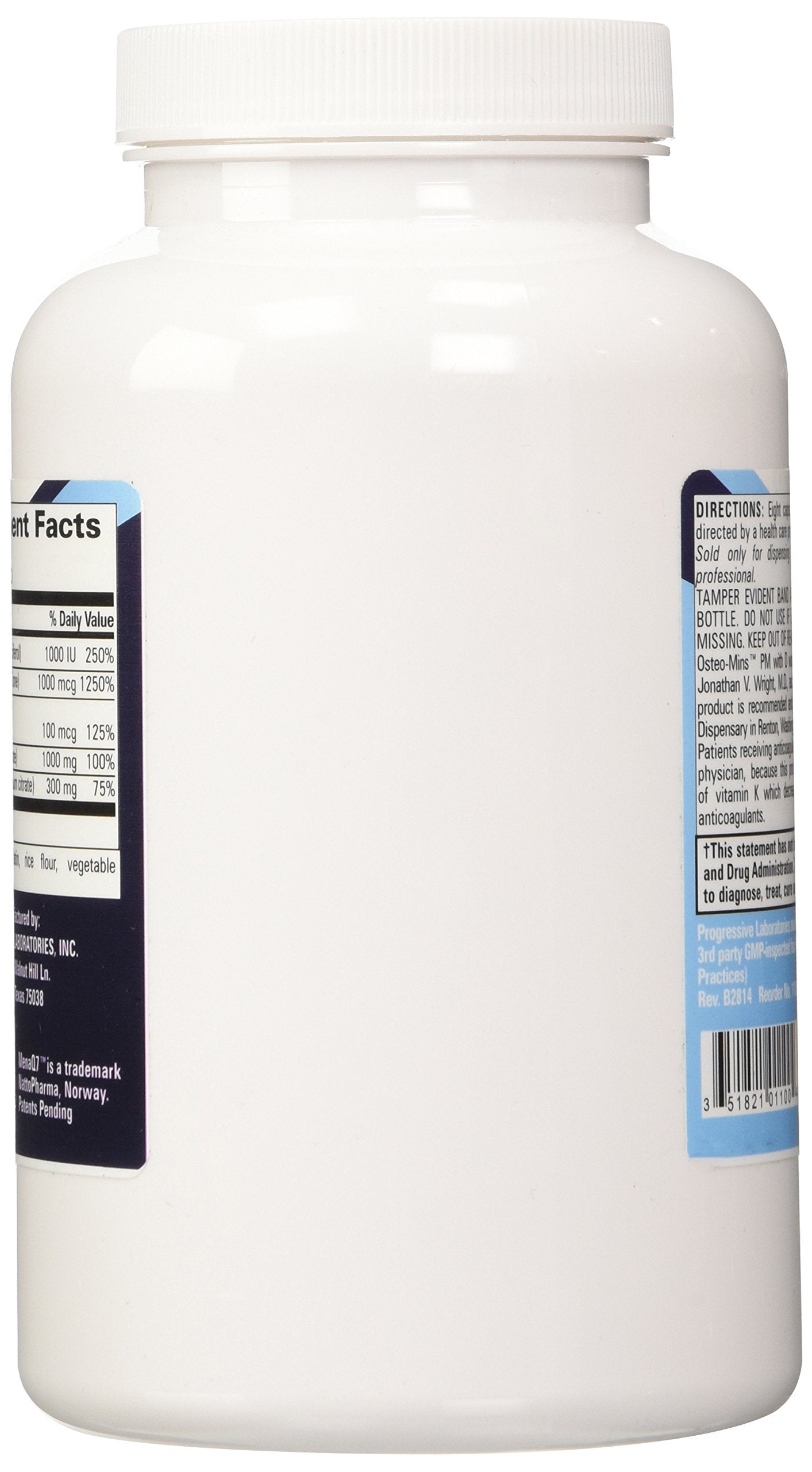 Progressive Laboratories Osteo-Mins PM with D Plus K1 and K2 Capsule 240