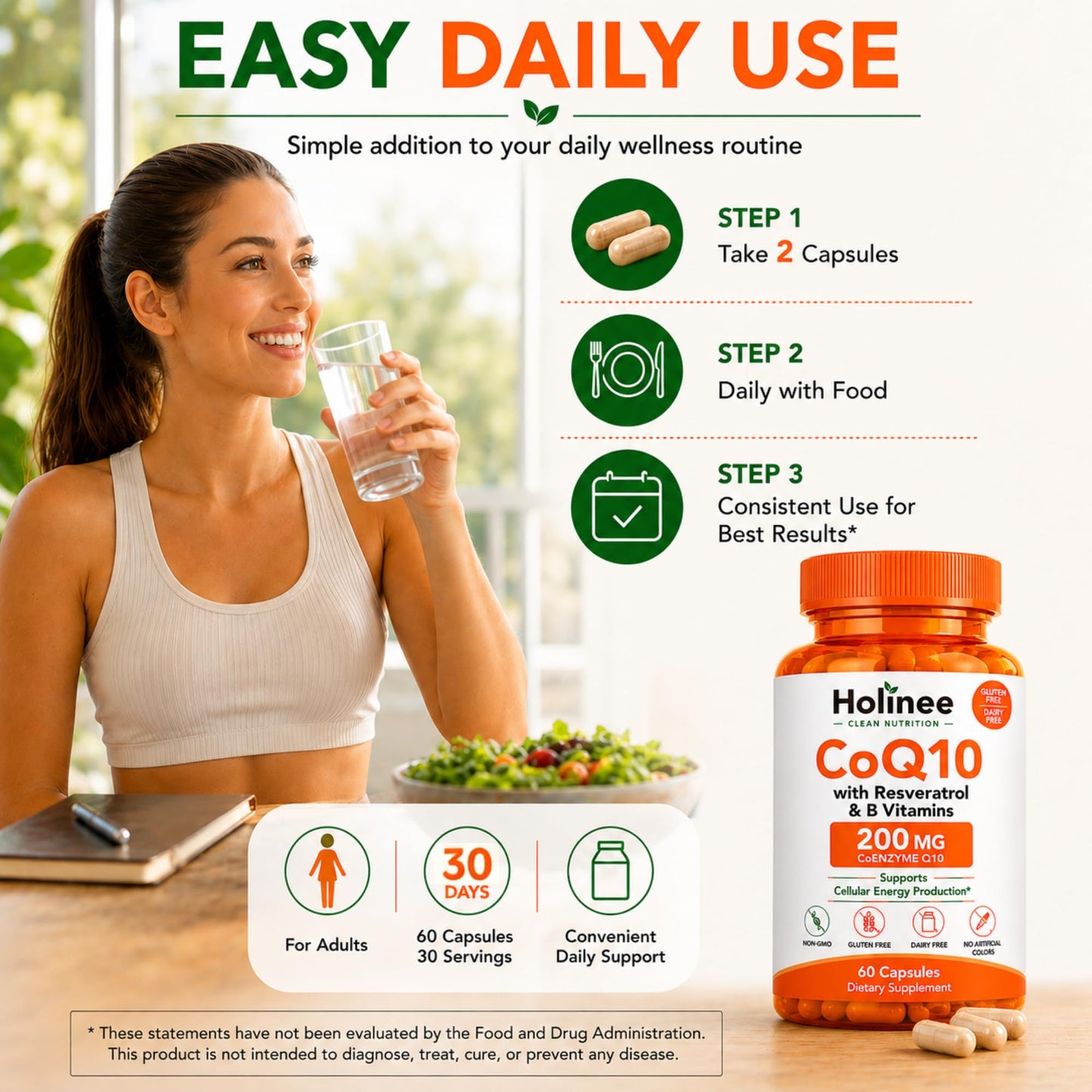 Holinee CoQ10 200mg Capsule, 60 Capsules