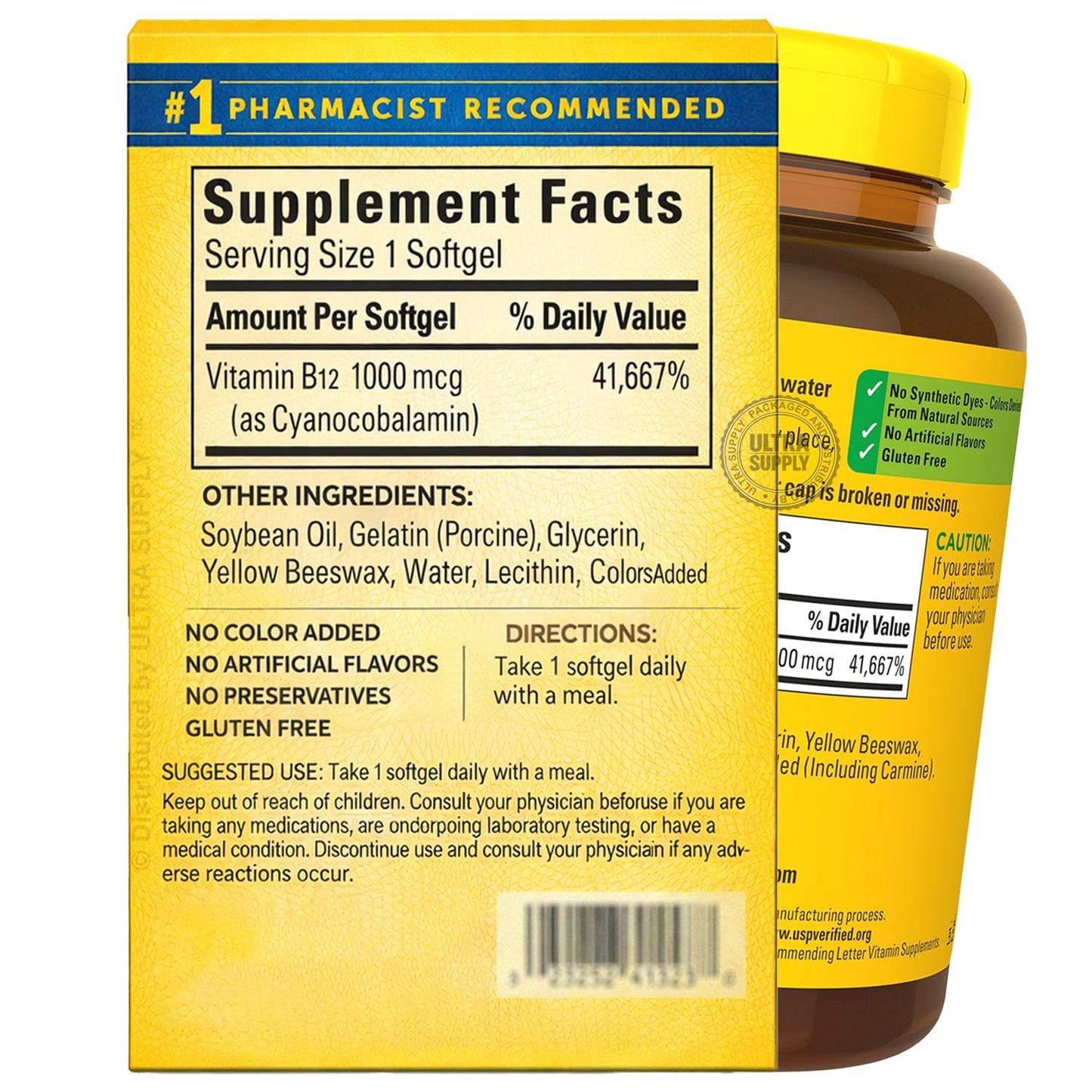 Generic Vitamin B12 1000mcg Softgels, 400 Count