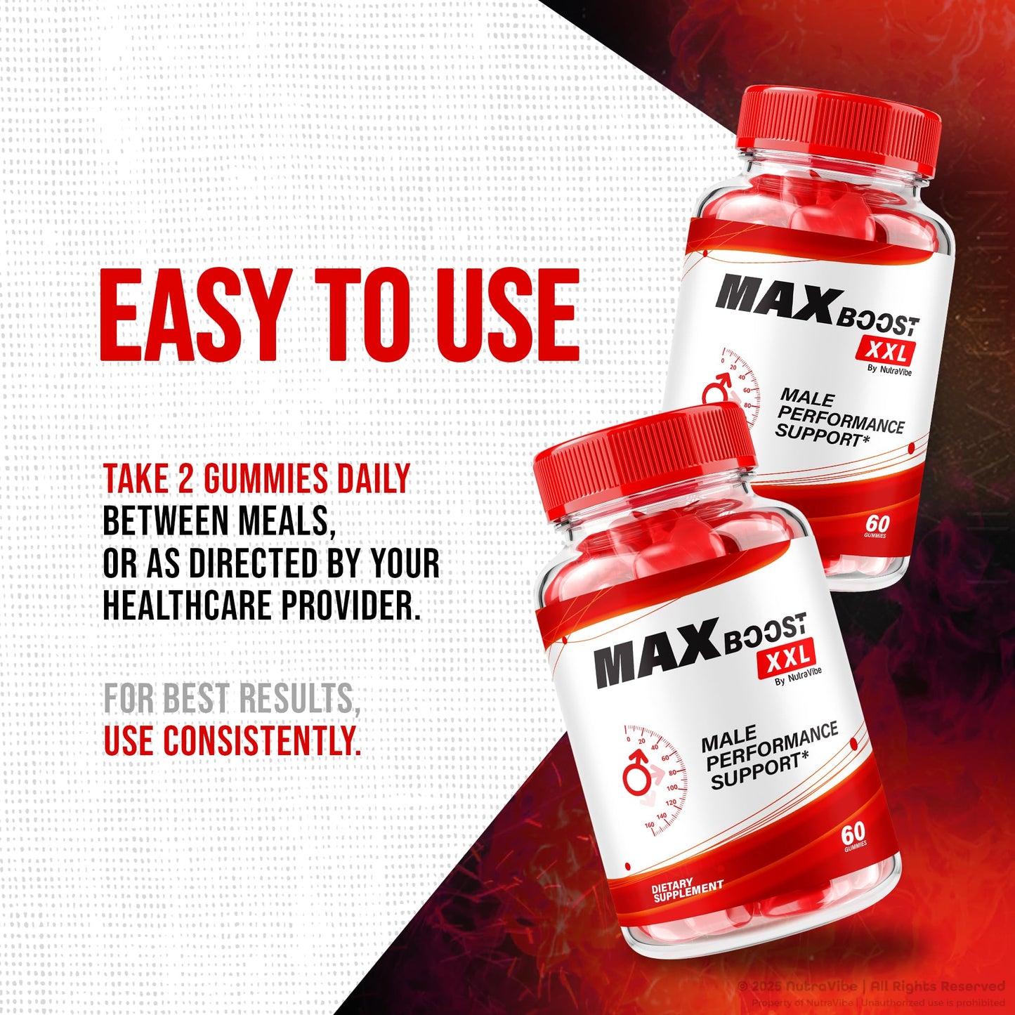 NutraVibe Max Boost XXL Gummies 120 Gummies