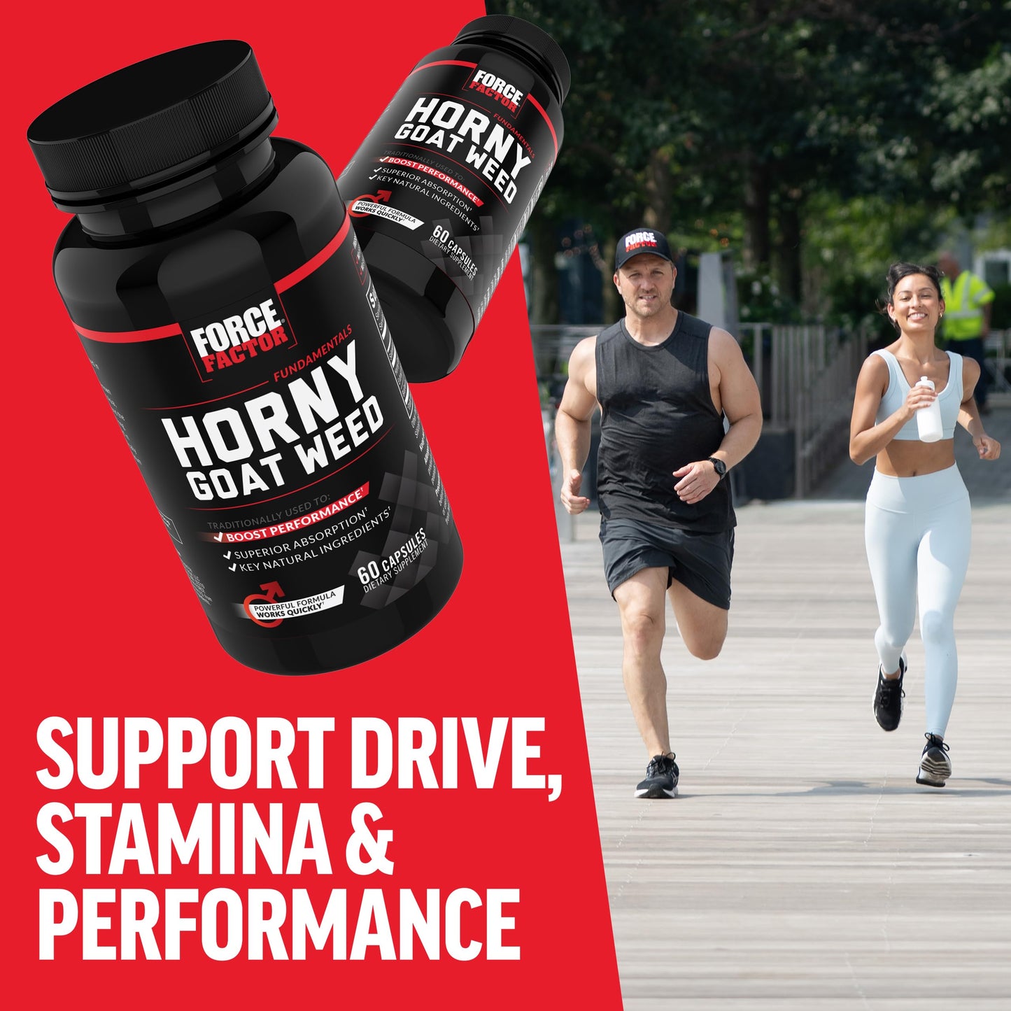 Force Factor Horny Goat Weed 750mg Capsules, 60 Count