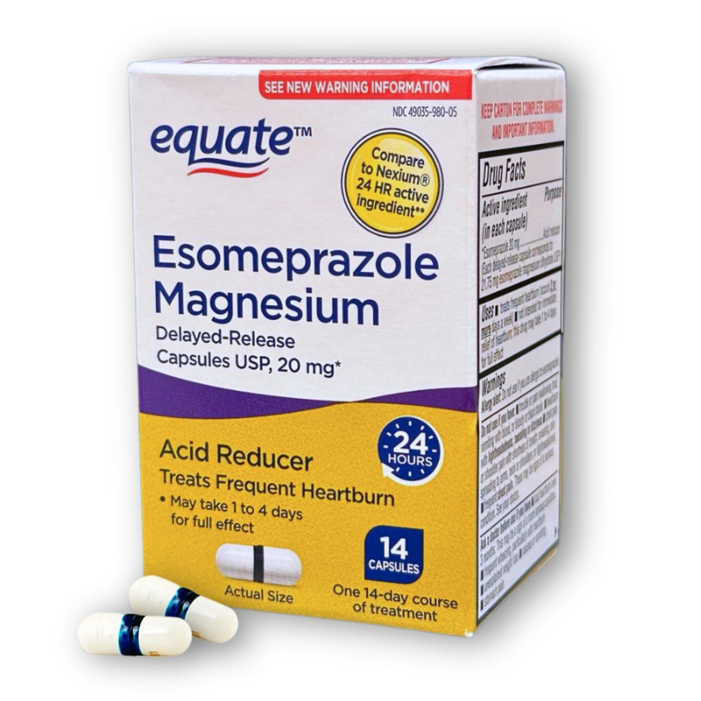 FUSION SHOP STORE Esomeprazole Magnesium 20 mg Delayed Release Capsules, 14 Count