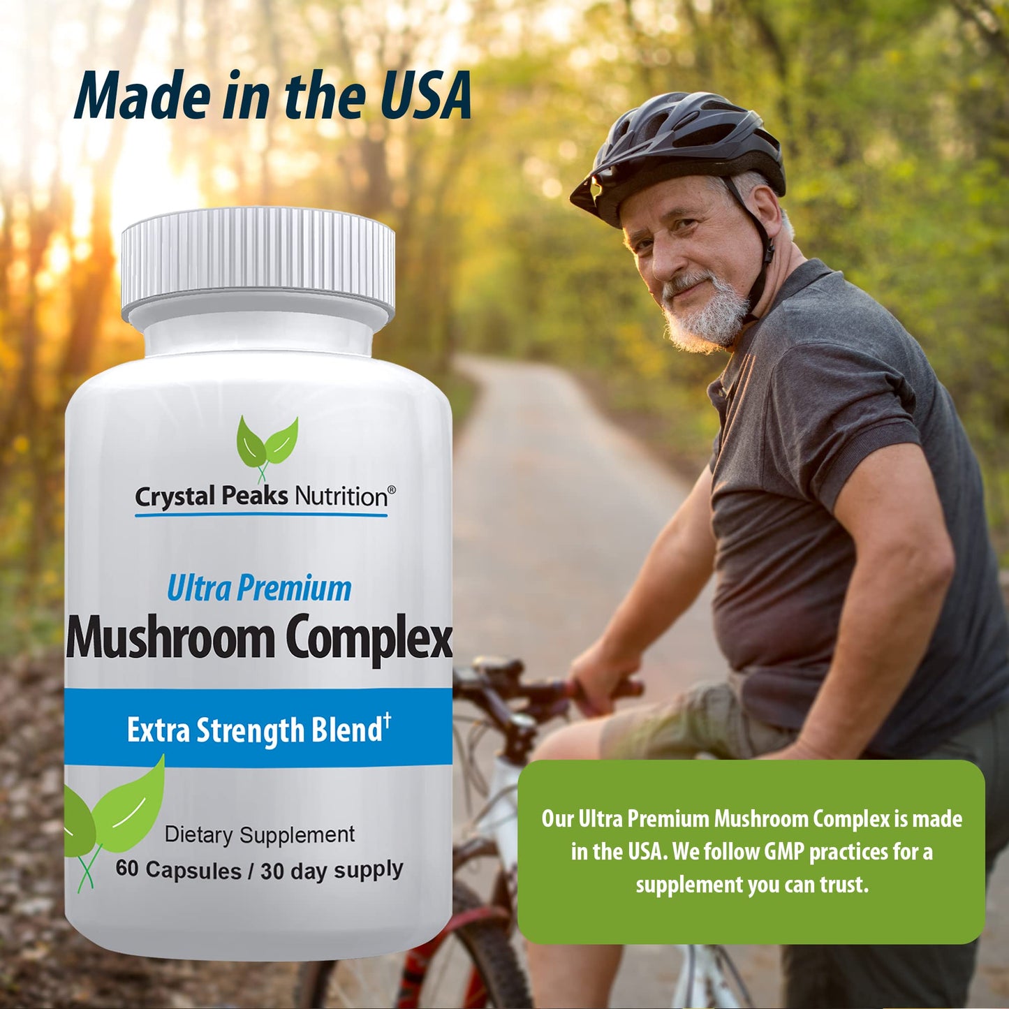 Crystal Peaks Nutrition Mushroom Superfood Master Blend Capsules, 60 Capsules