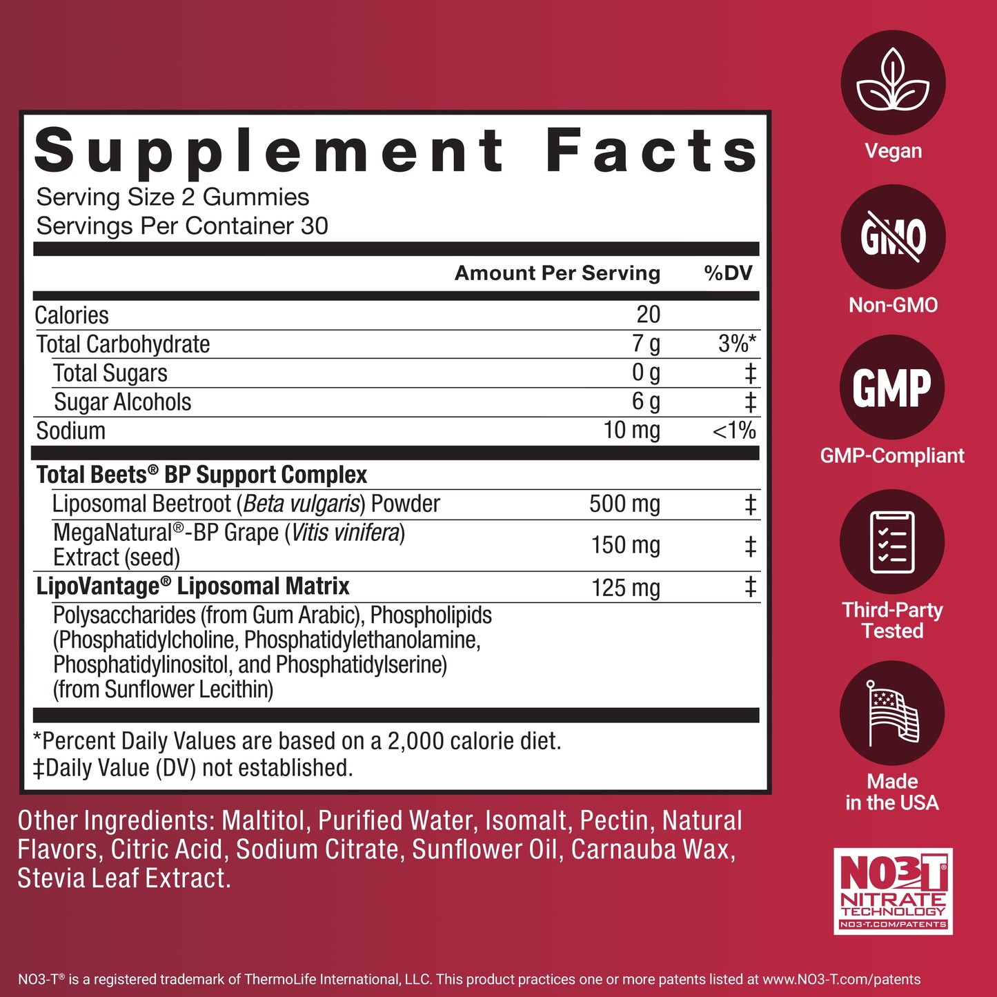 Force Factor Total Beets Gummies, 60 Count