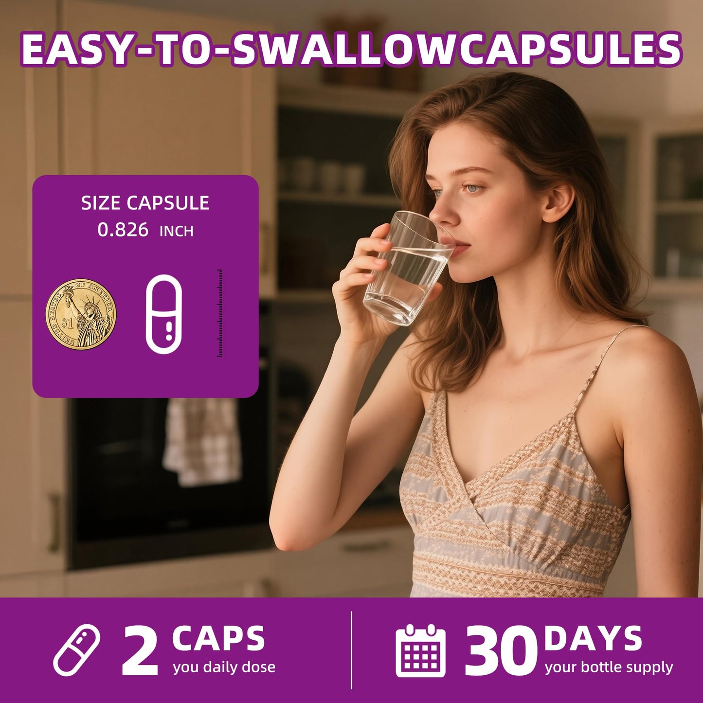 Wllbdloig Cortisol Supplements for Women and Men Capsule, 60 Count