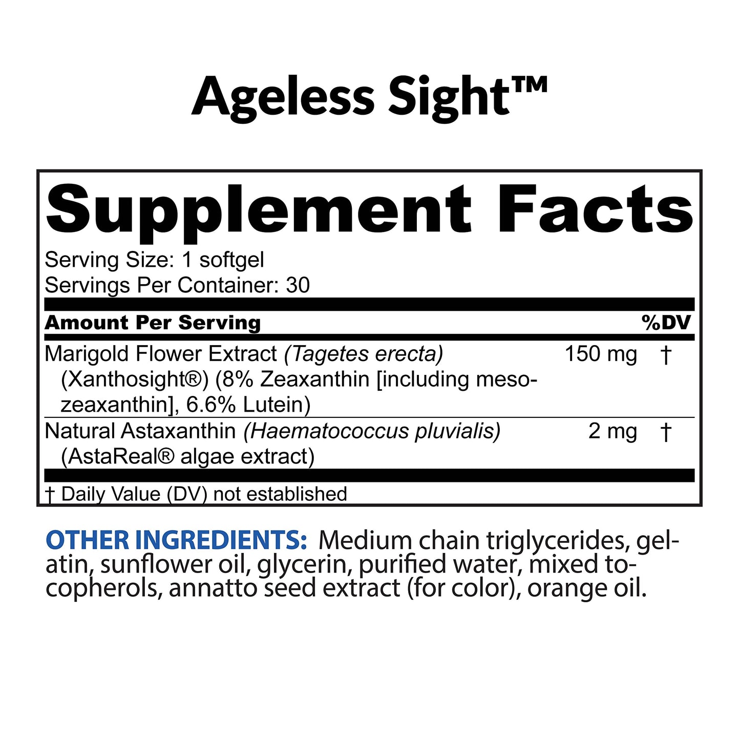 BioTrust Ageless Sight Softgels 30