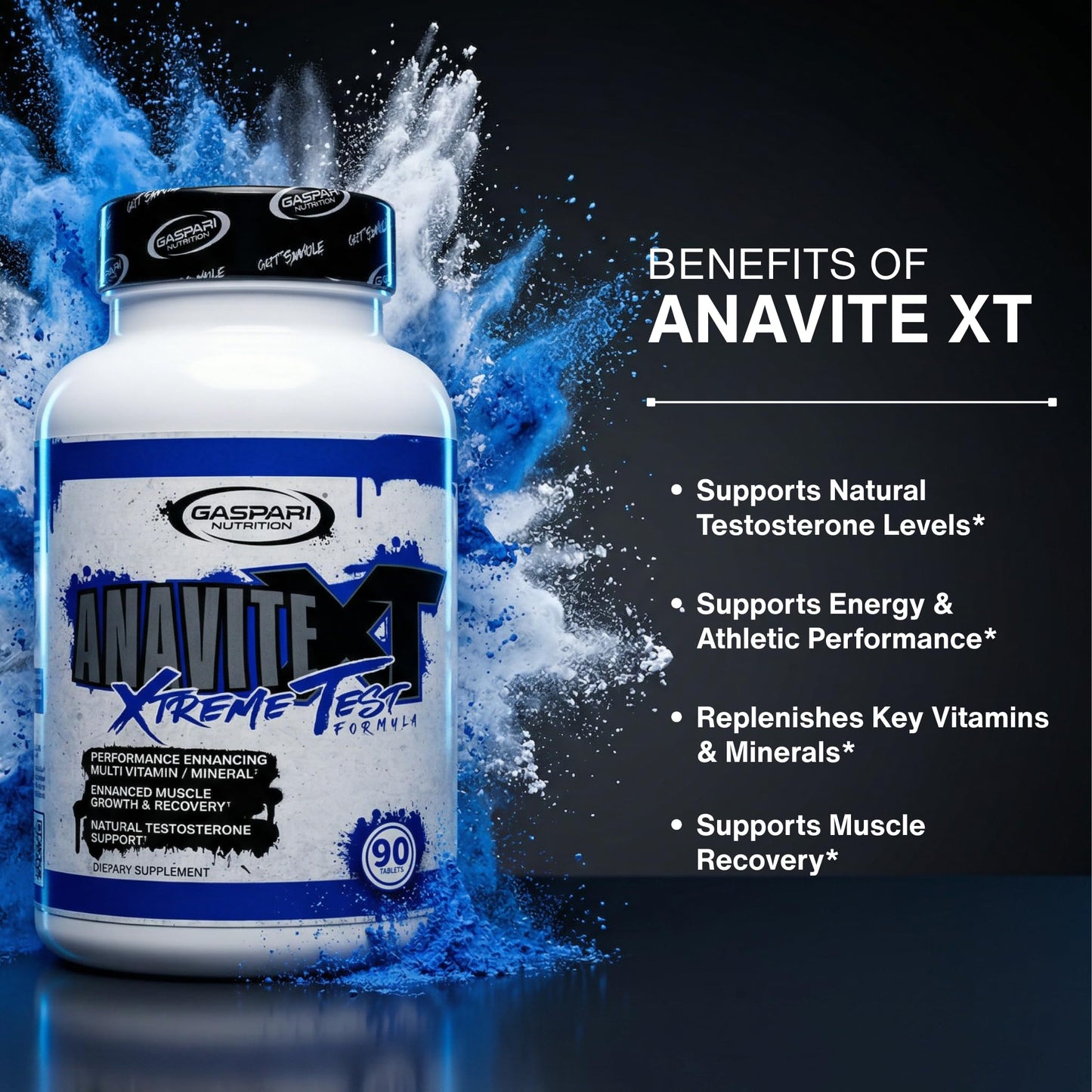 Gaspari Nutrition Anavite XT Multivitamin and Mineral Complex for Men Tablet, 90 Tablets