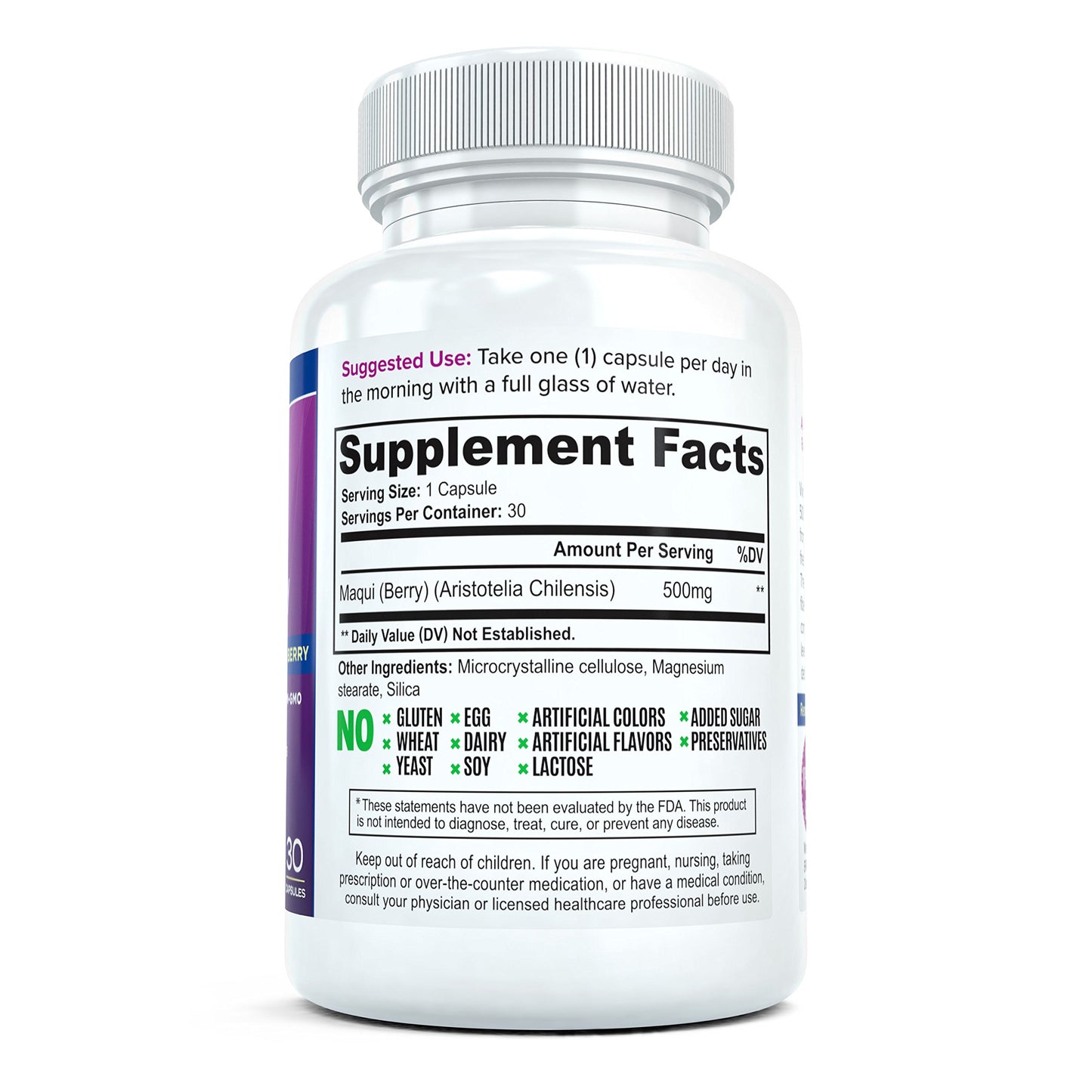 Vivid Health Nutrition Organic Maqui Berry Extract Capsules 30 Count