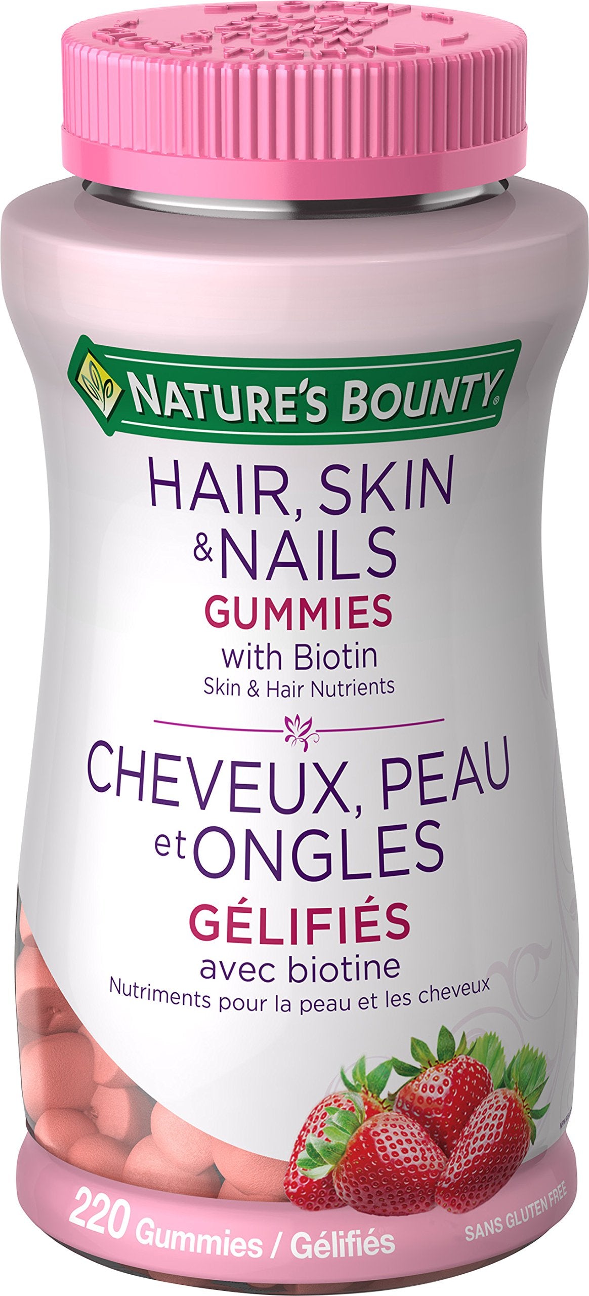 Nature's Bounty Optimal Solutions Hair, Skin and Nails Gummies, 220 Count