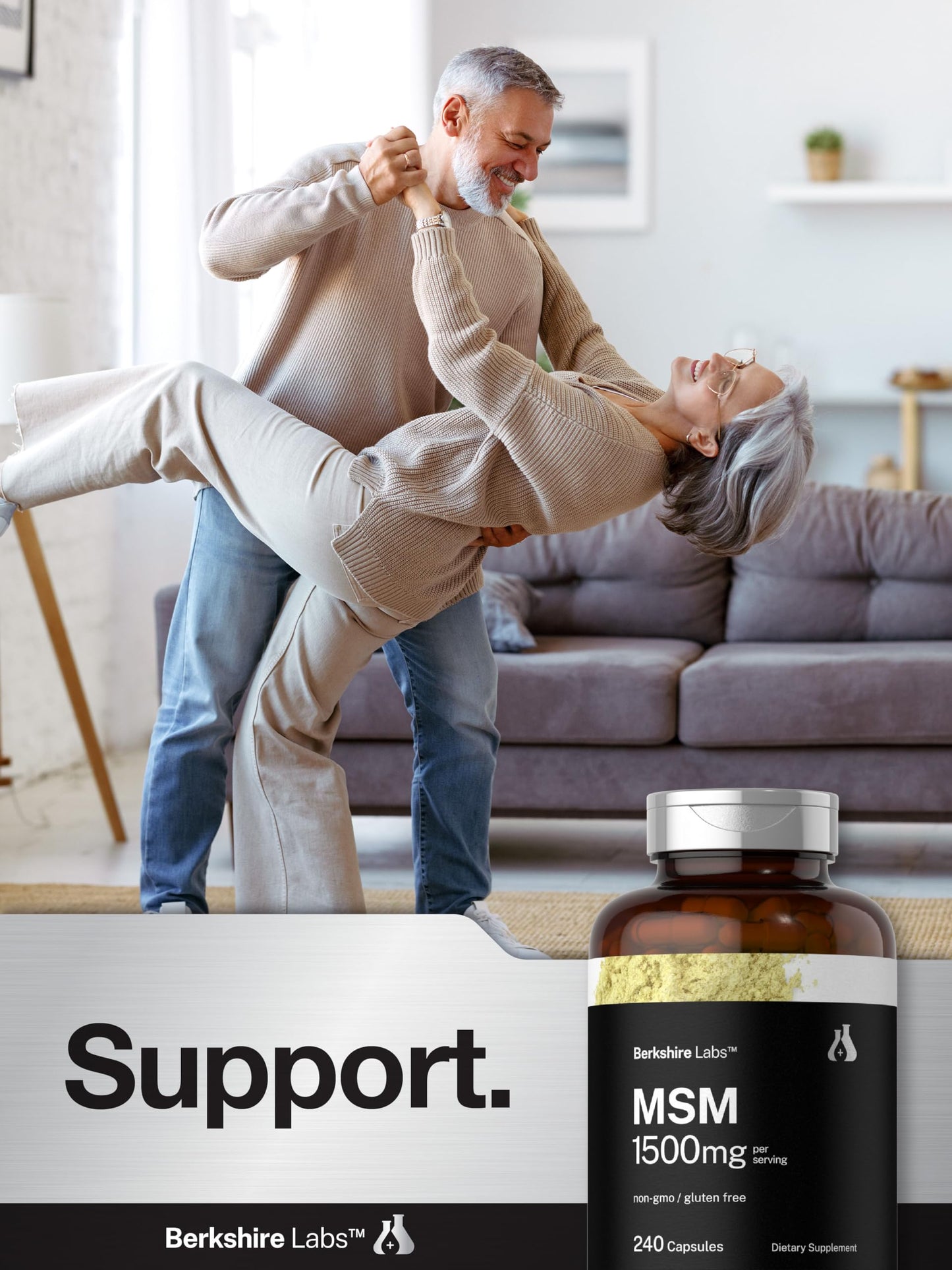 Horbäach MSM 1500mg Capsules, 240 Count