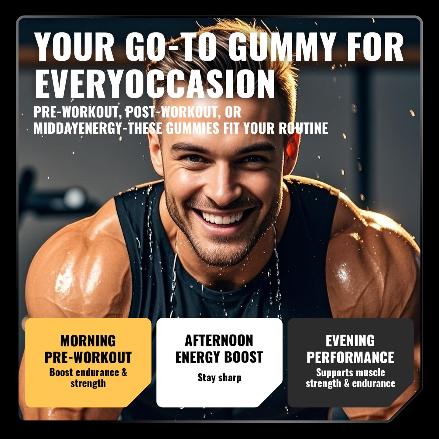 Happyummmm nutrition Creatine Monohydrate Gummies 90 Count