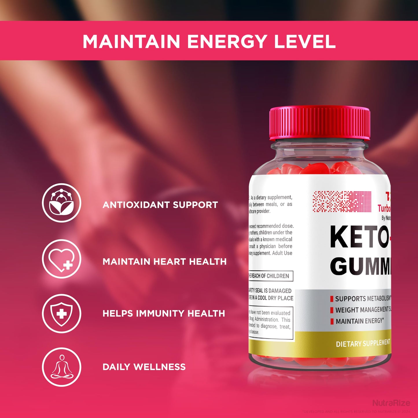NutraRize TurboTrim Keto+ACV Gummies 180