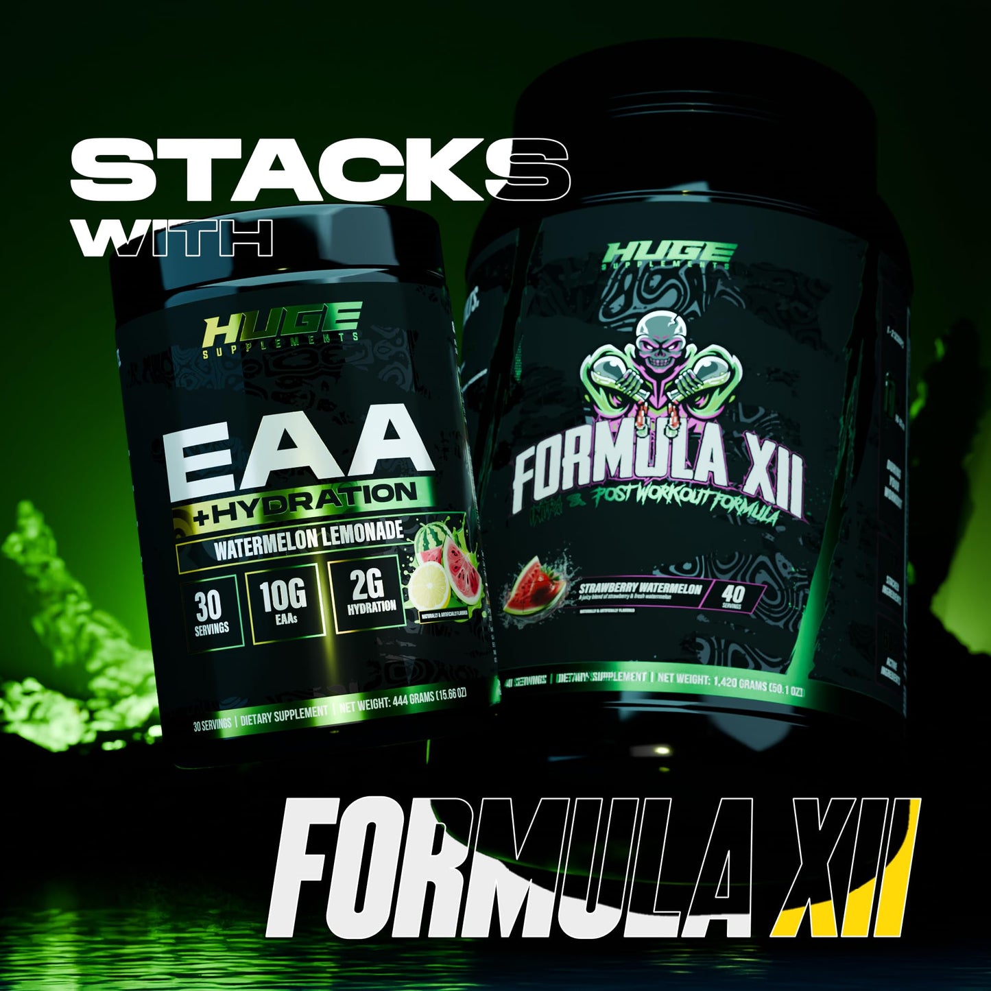 Huge Supplements EAA + Hydration Essential Amino Acids Powder, 15.6 Ounce