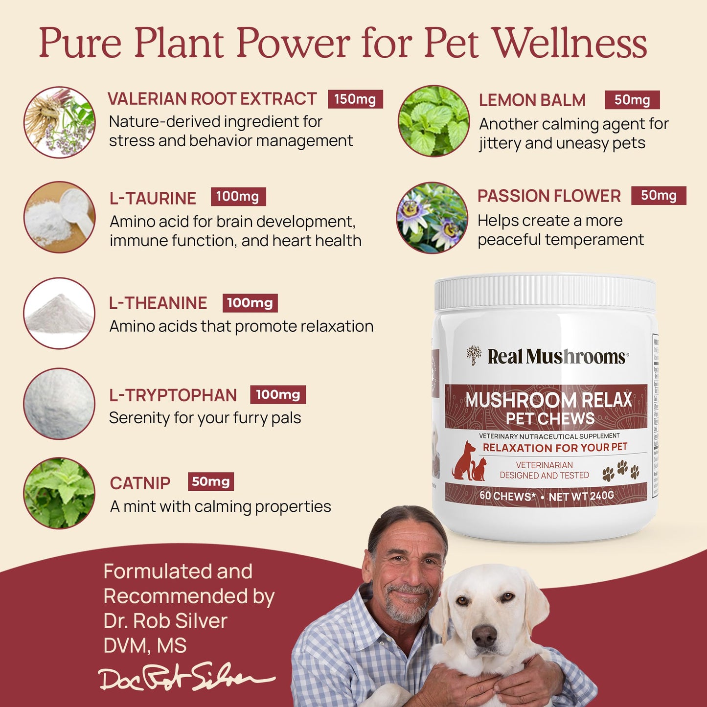 Real Mushrooms Turkey Tail for Humans & Mushroom Pet Relax Chews Capsule Bundle, 2-Pack