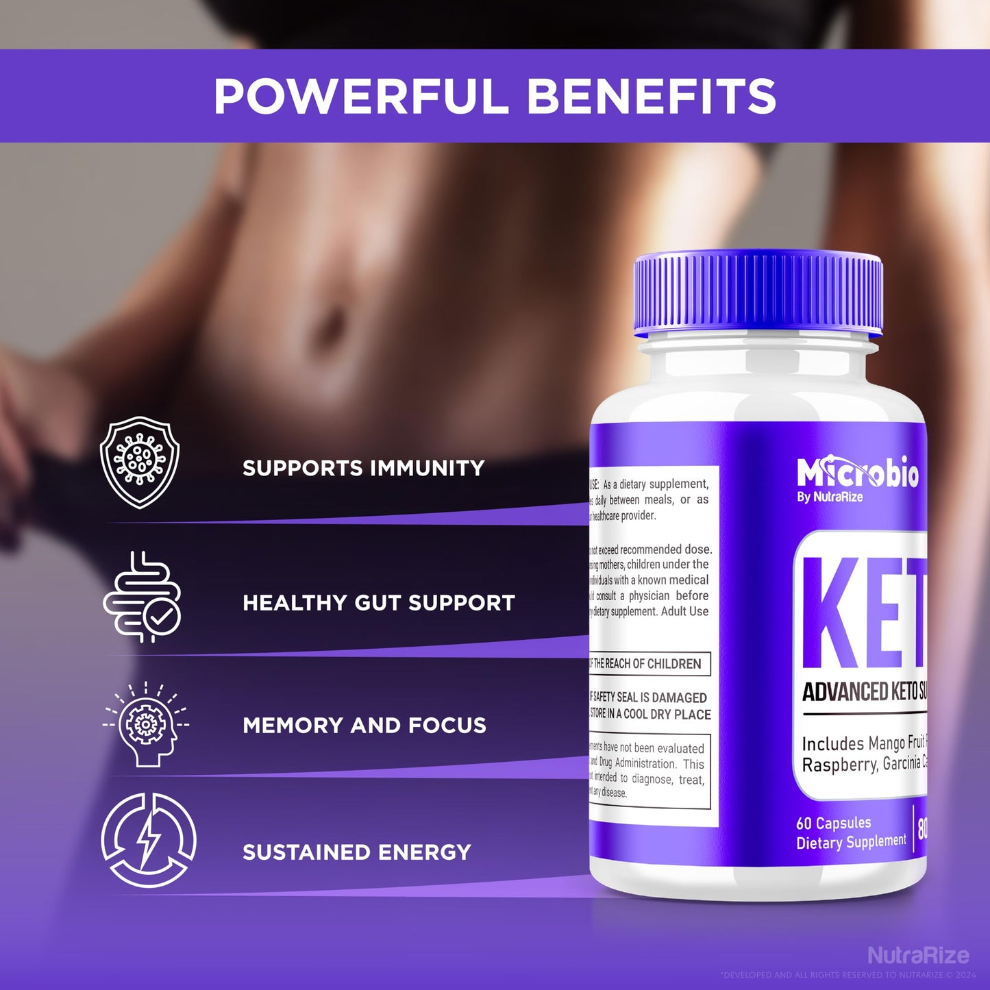 NutraRize Keto ACV 60 Capsules