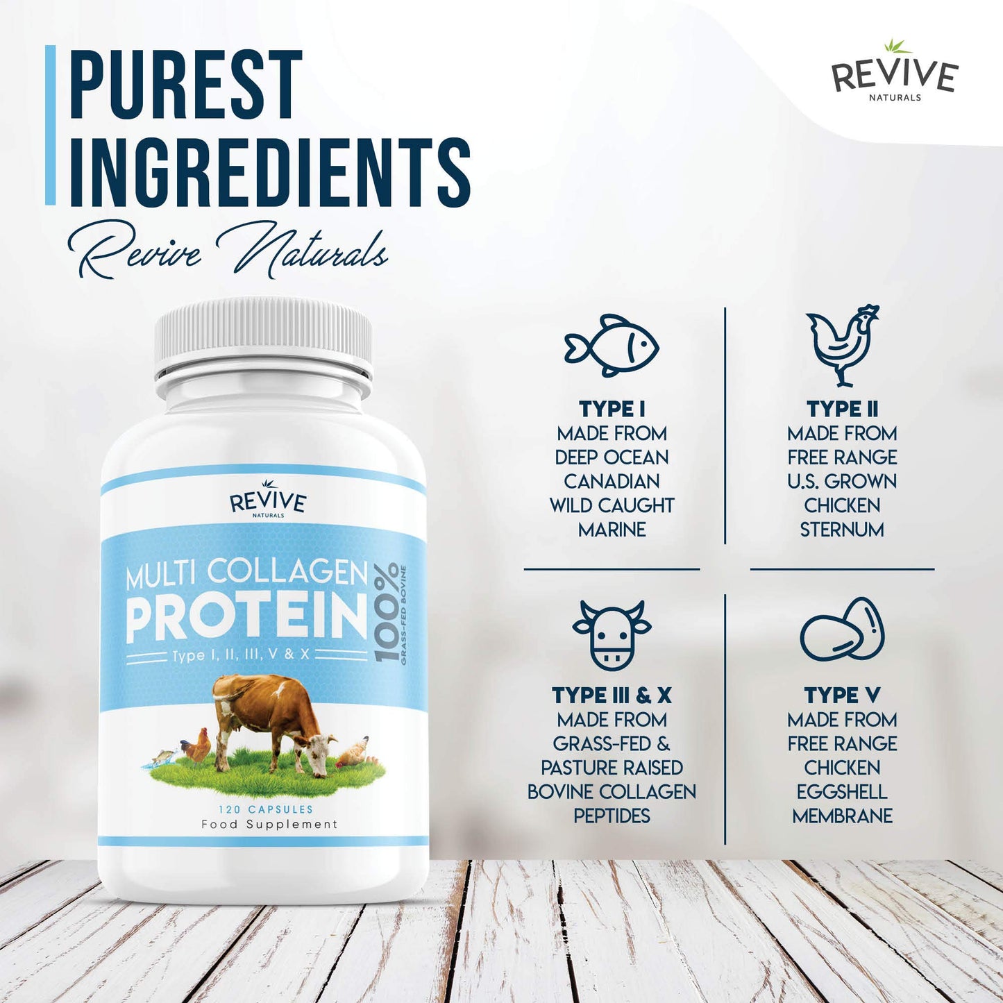 Revive Naturals Multi Collagen Protein Powder, 120