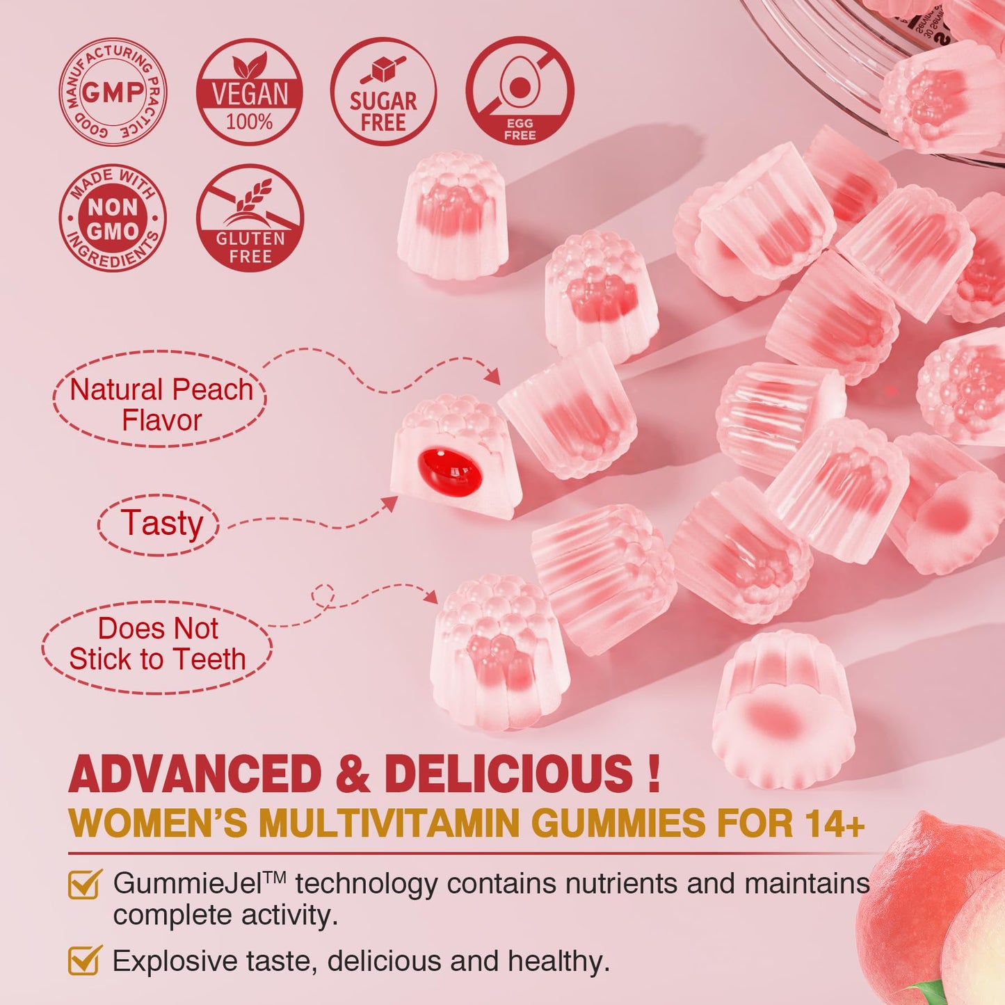 EnvyCure Women's Multivitamin Gummies, 120 Gummies