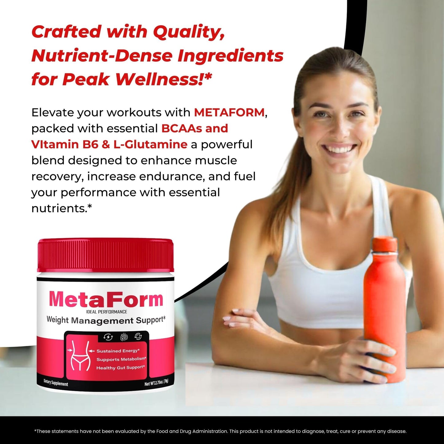IDEAL PERFORMANCE Metaform Powder 2 oz, Pack of 2, 4-Count