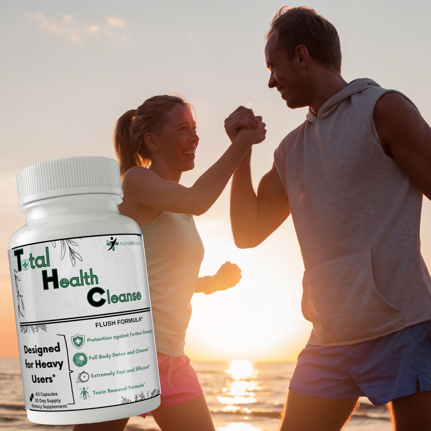 nutra4health Total Health Cleanse Capsules, 60 Count