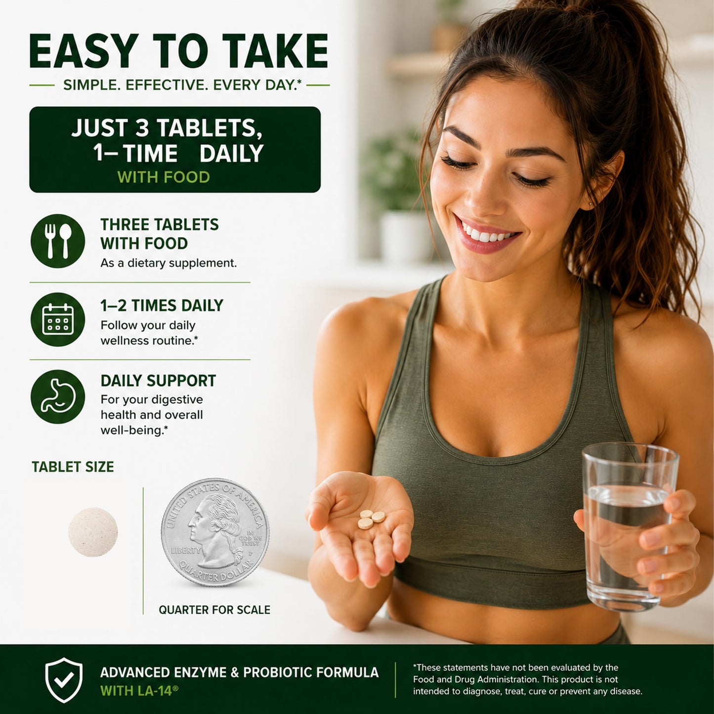 LUAL Probiotic Multi-Enzyme Digestive Formula Bundle Tablets, 400 Count