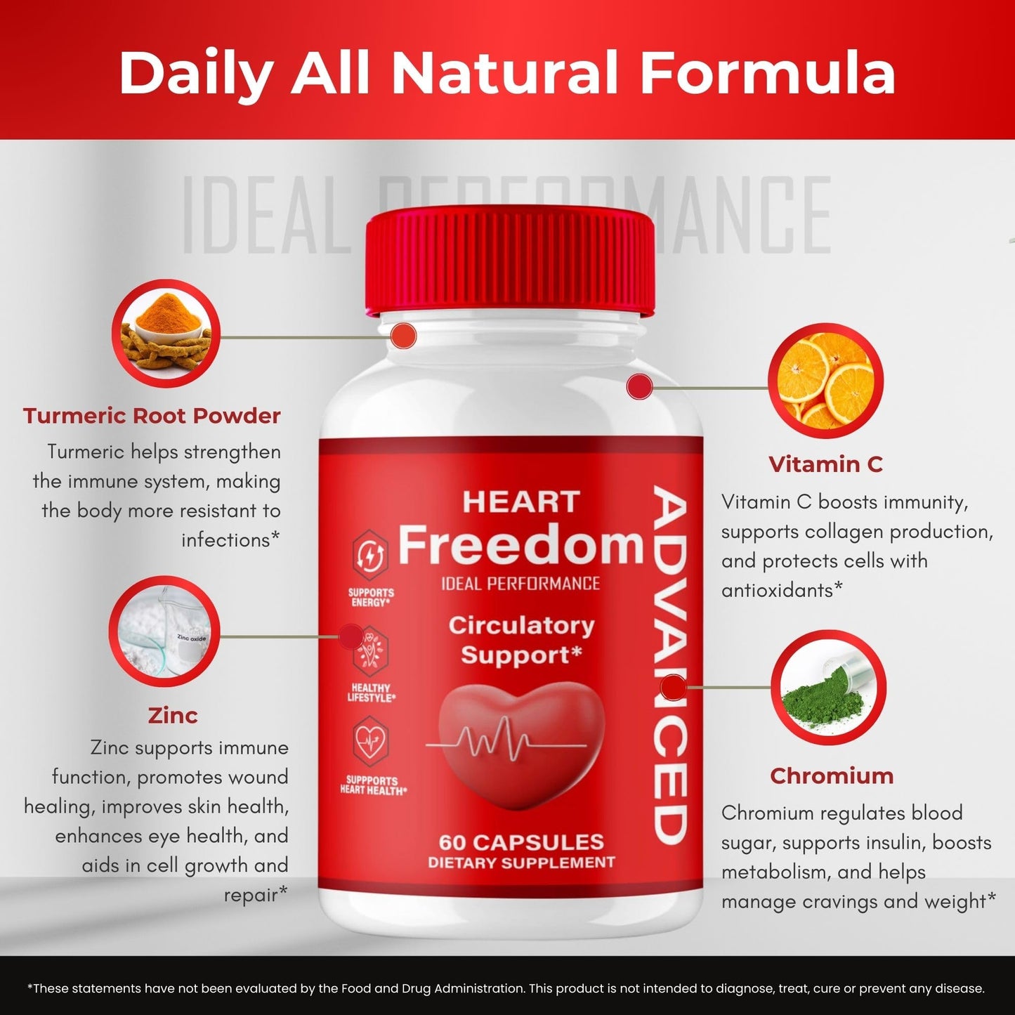 IDEAL PERFORMANCE Heart Freedom Capsules 120 Capsules