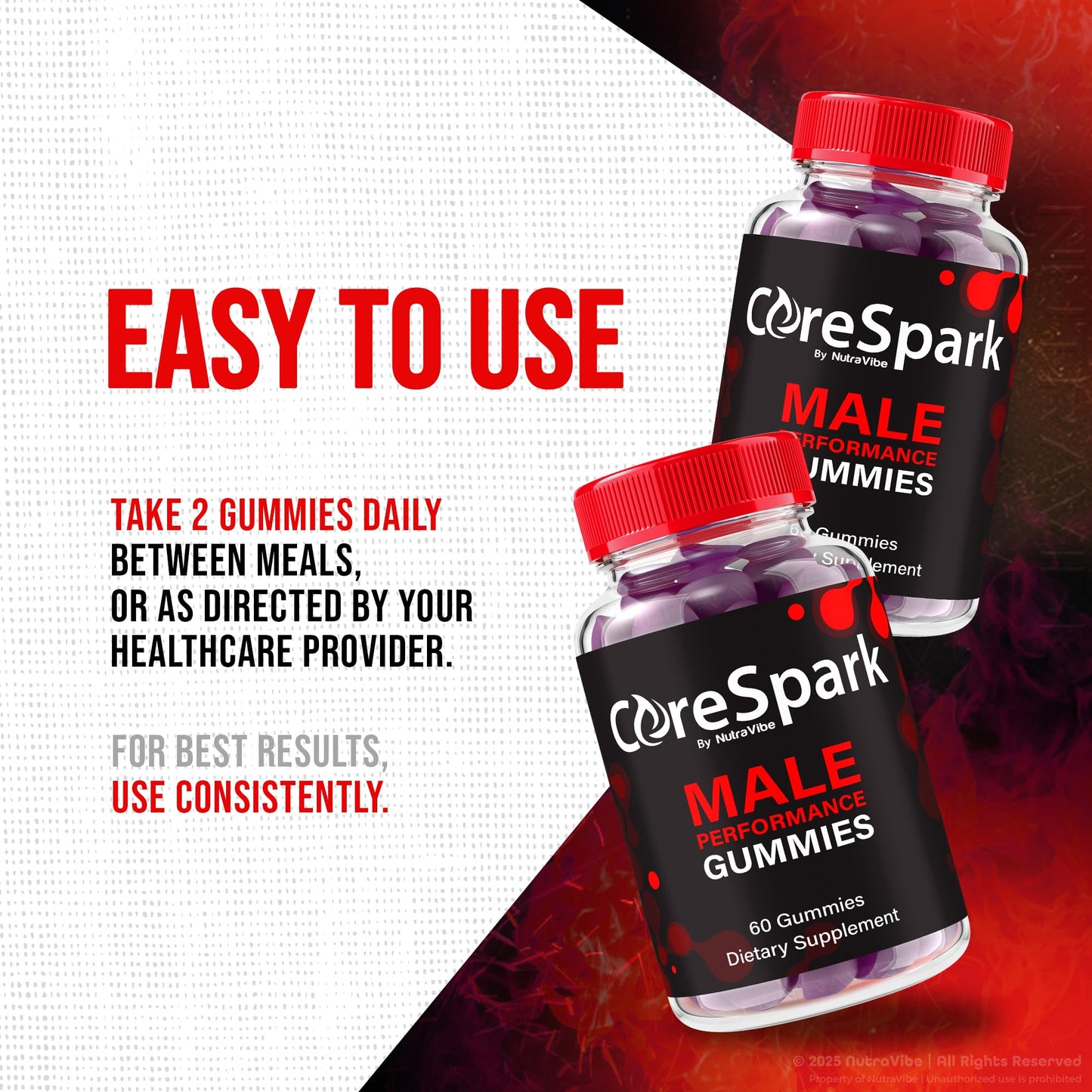 NutraVibe Core Spark Performance Gummies 60 Gummies