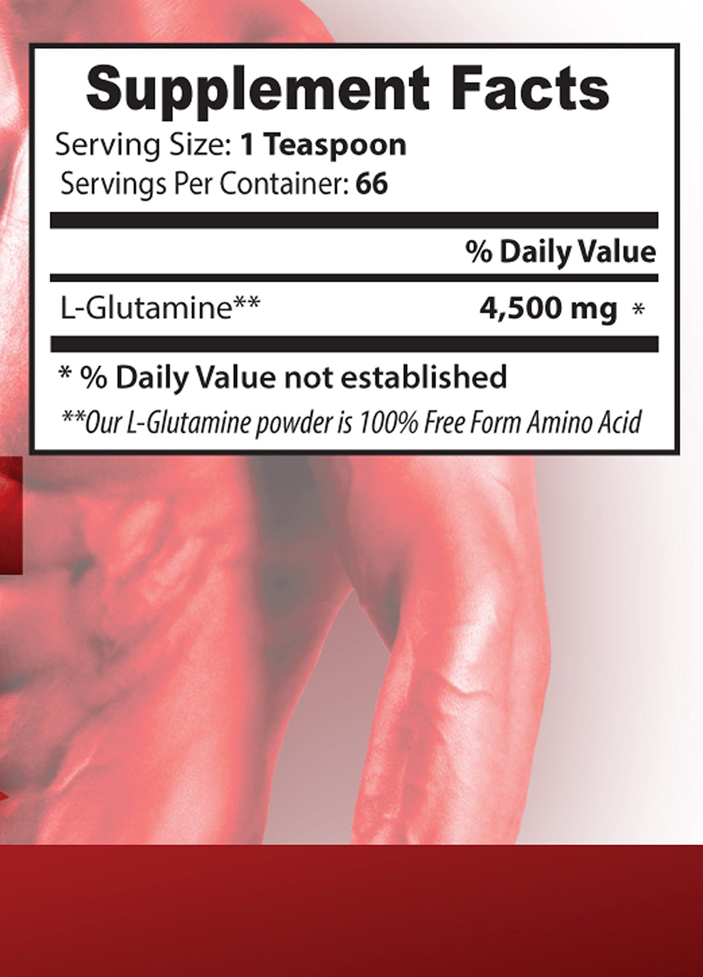 SPORT SUPPLEMENTS Brain and Memory Booster Pure Glutamine Powder 4,500 mg Immune Support L-Glutamine Pre Workout Post Workout 31.8 oz