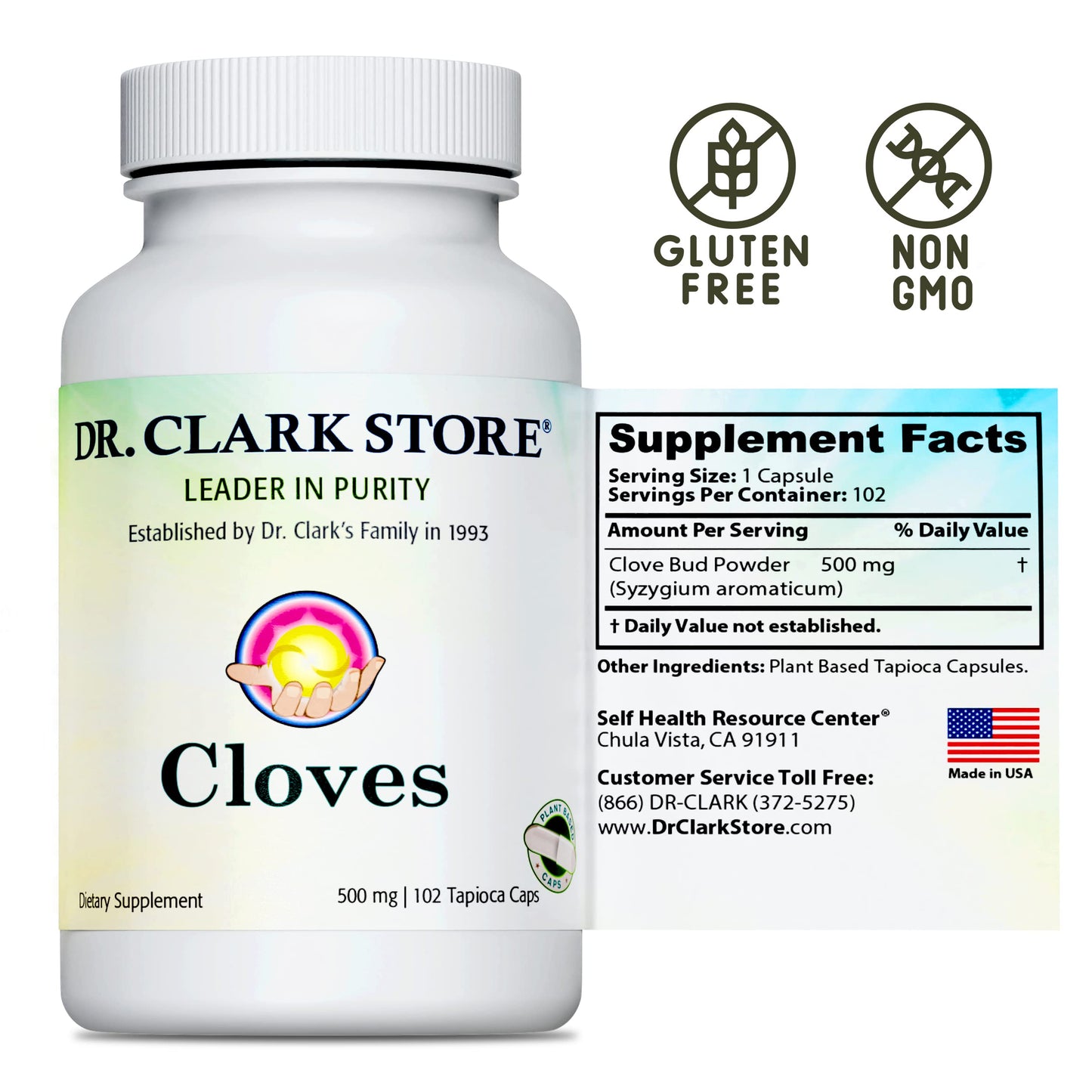 Dr Clark Store Cloves Supplement 500mg Capsules 102 Count