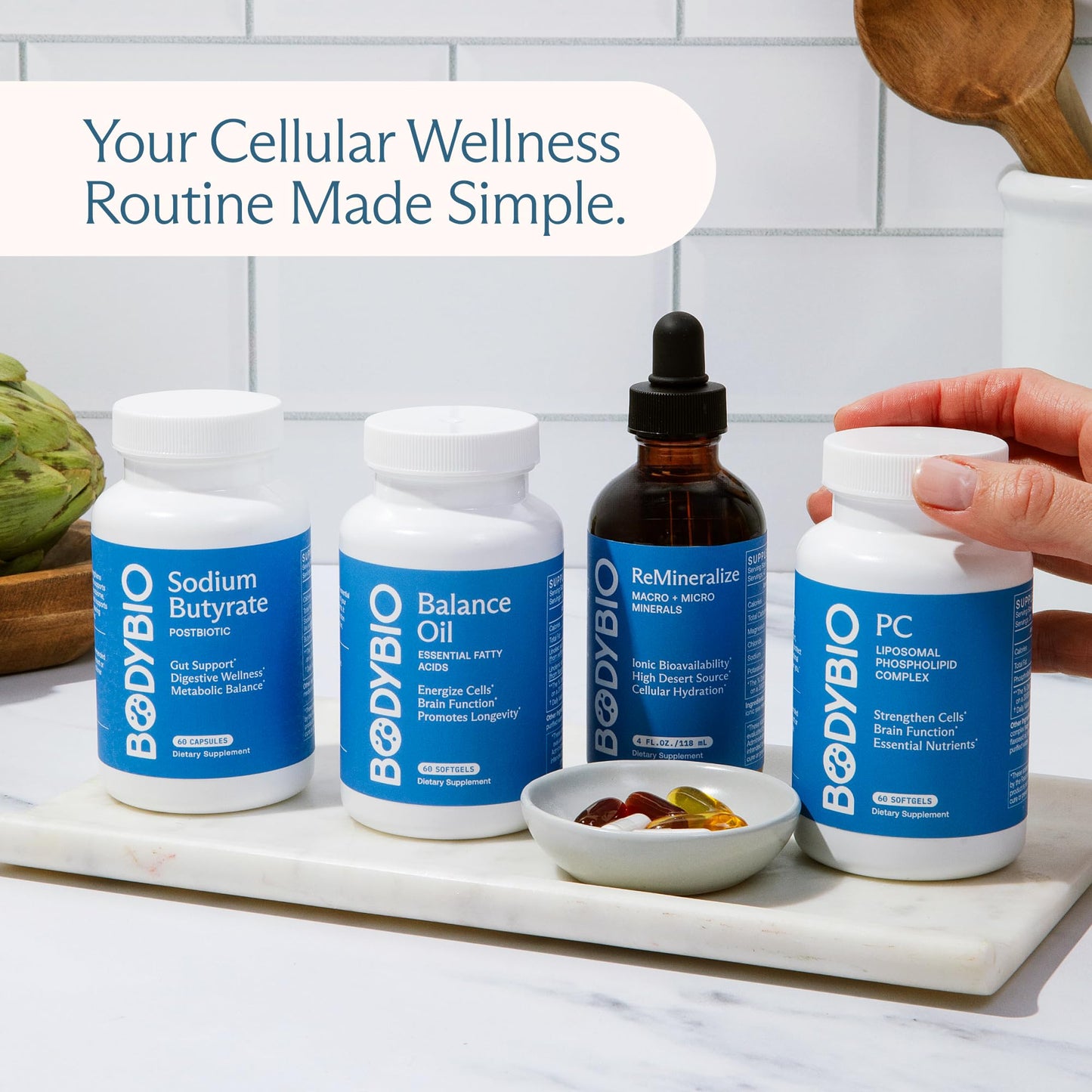BodyBio Balance Oil Essential Fatty Acids for Brain, Skin, & Mood Softgels, 60 Count