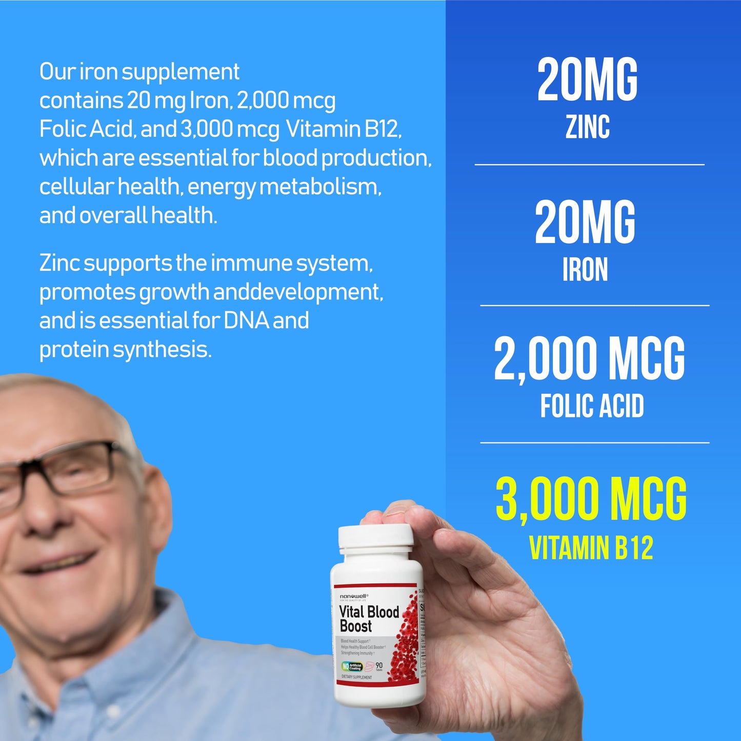 NANOWELL Vital Blood Boost 270 Tablets