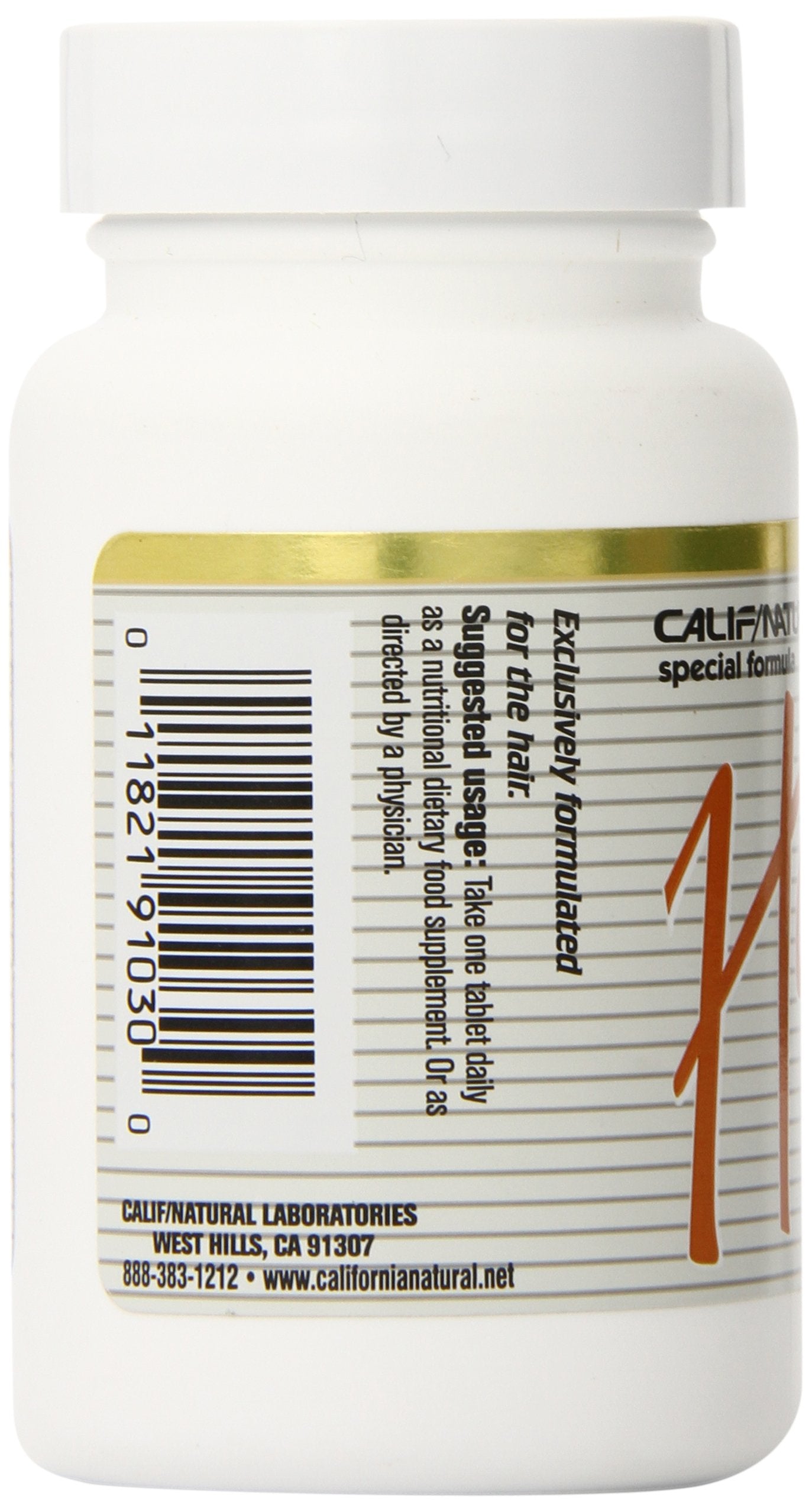 California Natural Hair Vitamin & Mineral Tablets, 30 Count