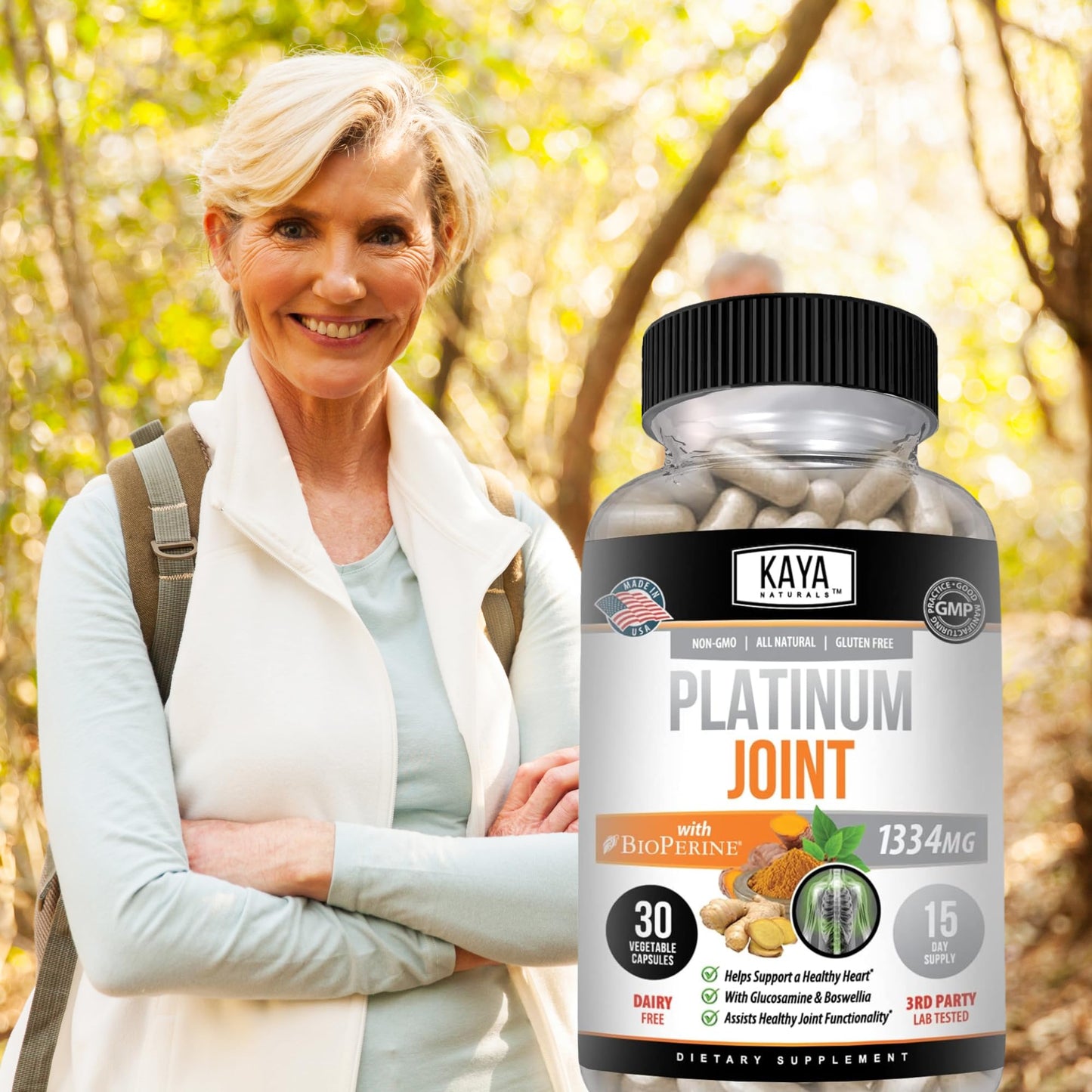 Kaya Naturals Platinum Mobility Turmeric Capsule, 60 Count