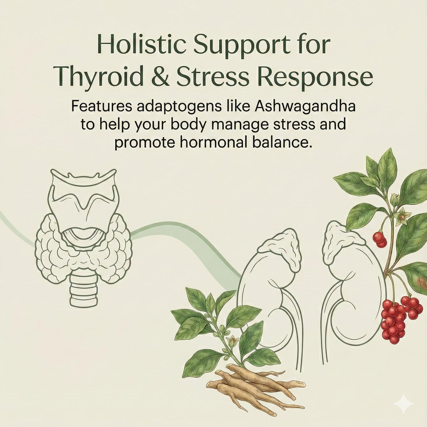 CogniTune Thyroid Support Gummies with Iodine, B12 & Ashwagandha, 60 Count