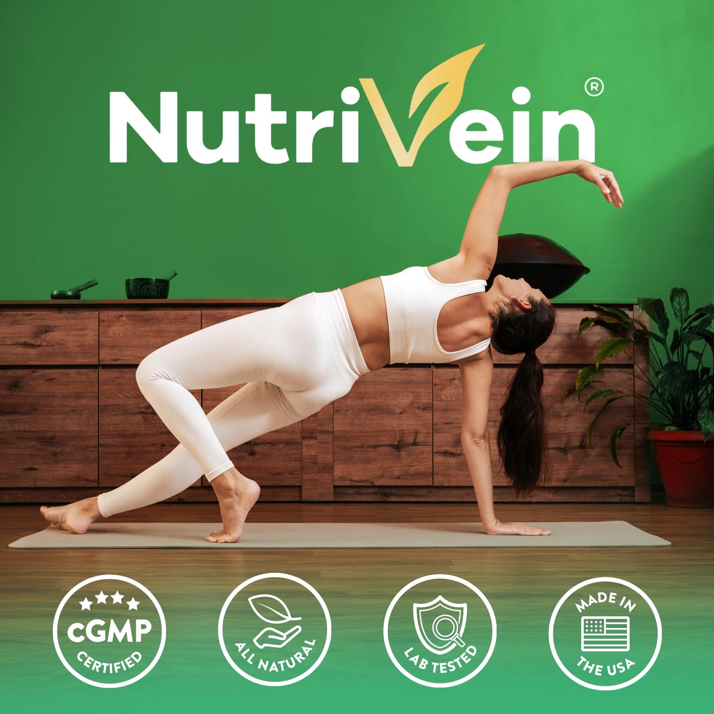 Nutrivein Ashwagandha Root 1600 mg with Black Pepper, 120 Capsules